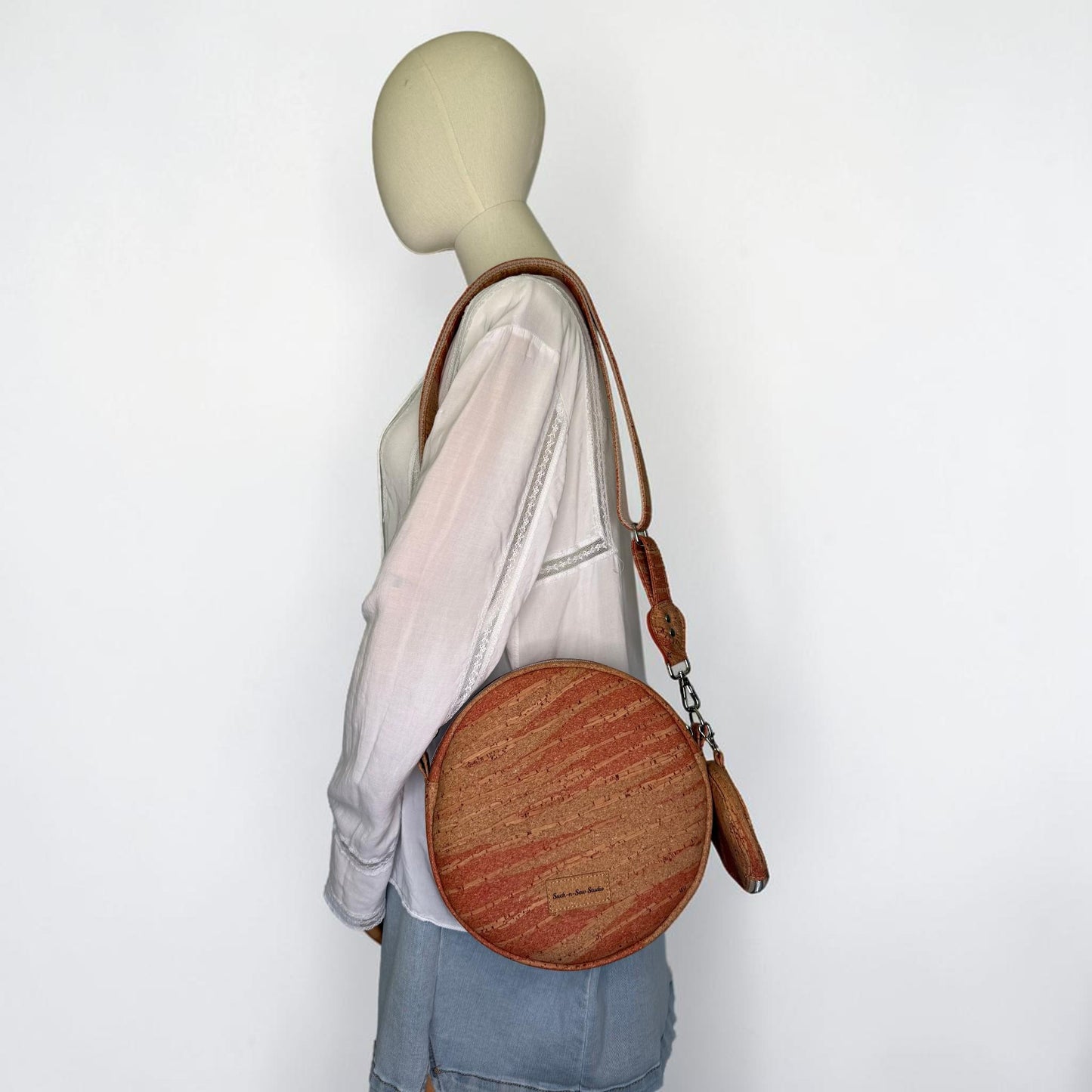 Cork Circle Crossbody Bag