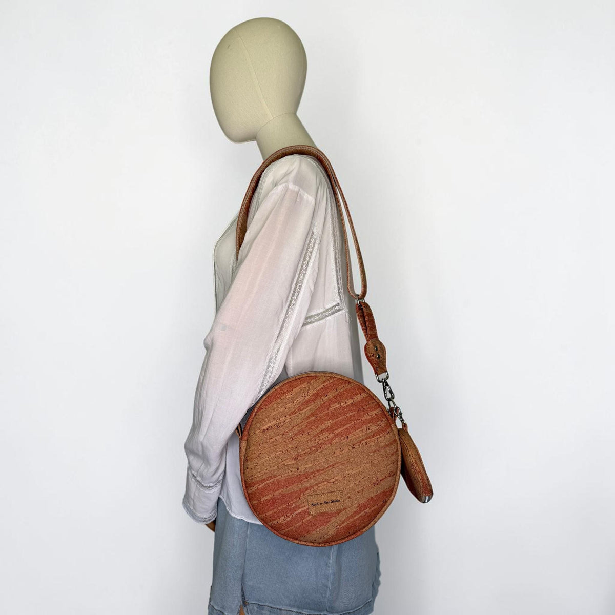Cork Circle Crossbody Bag