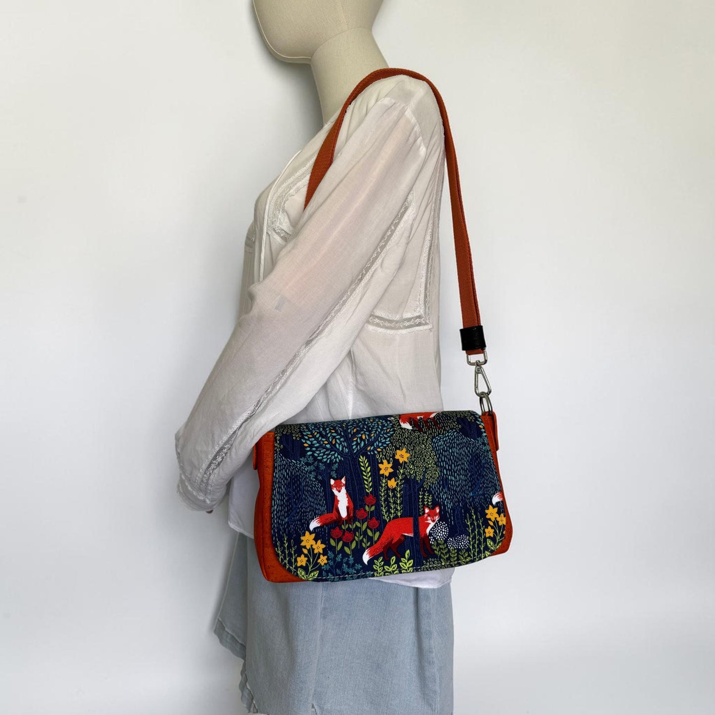 Fox and Cork Saddlebag Crossbody Purse