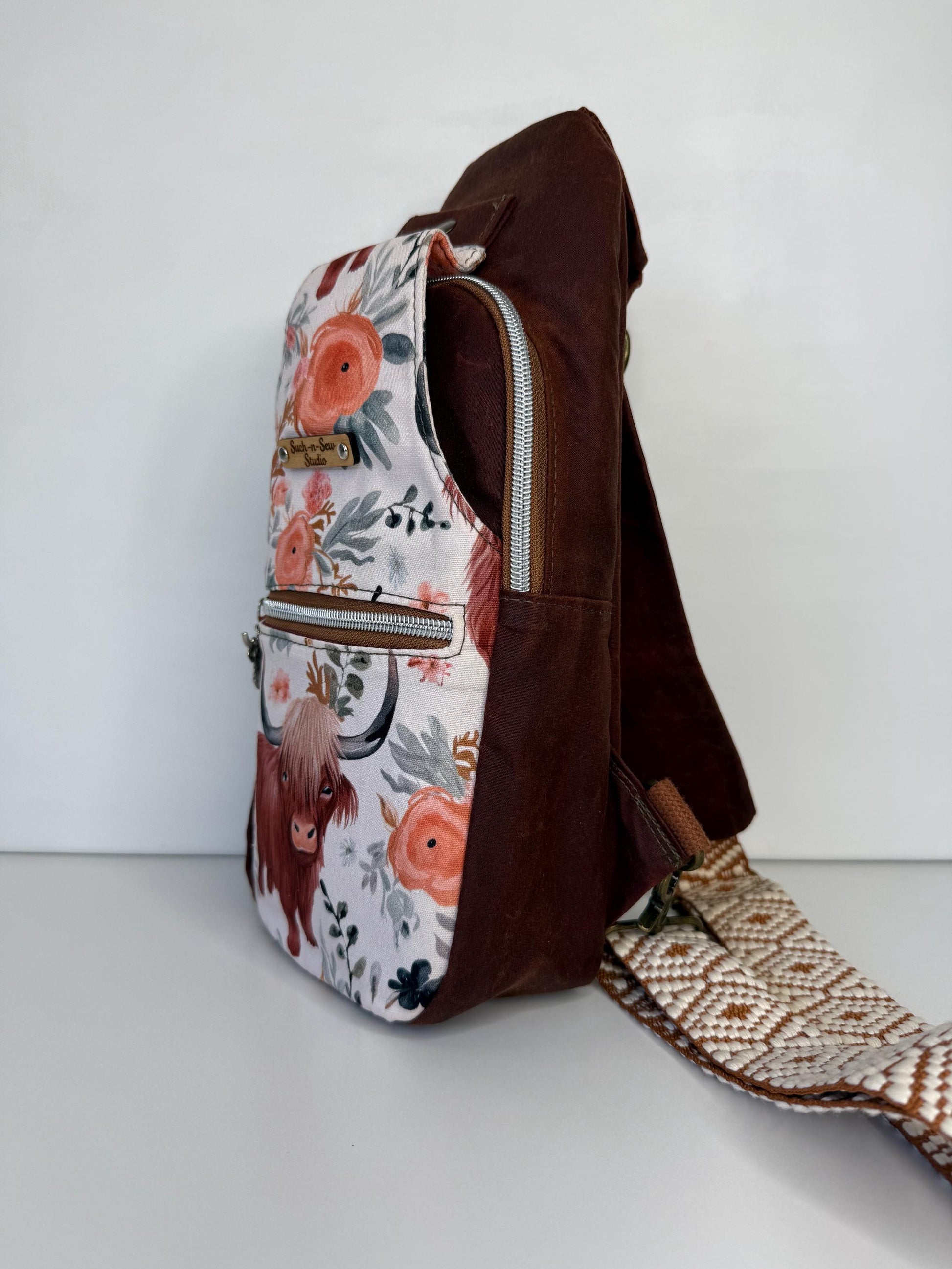 Highlander Cow Retro Sling Bag
