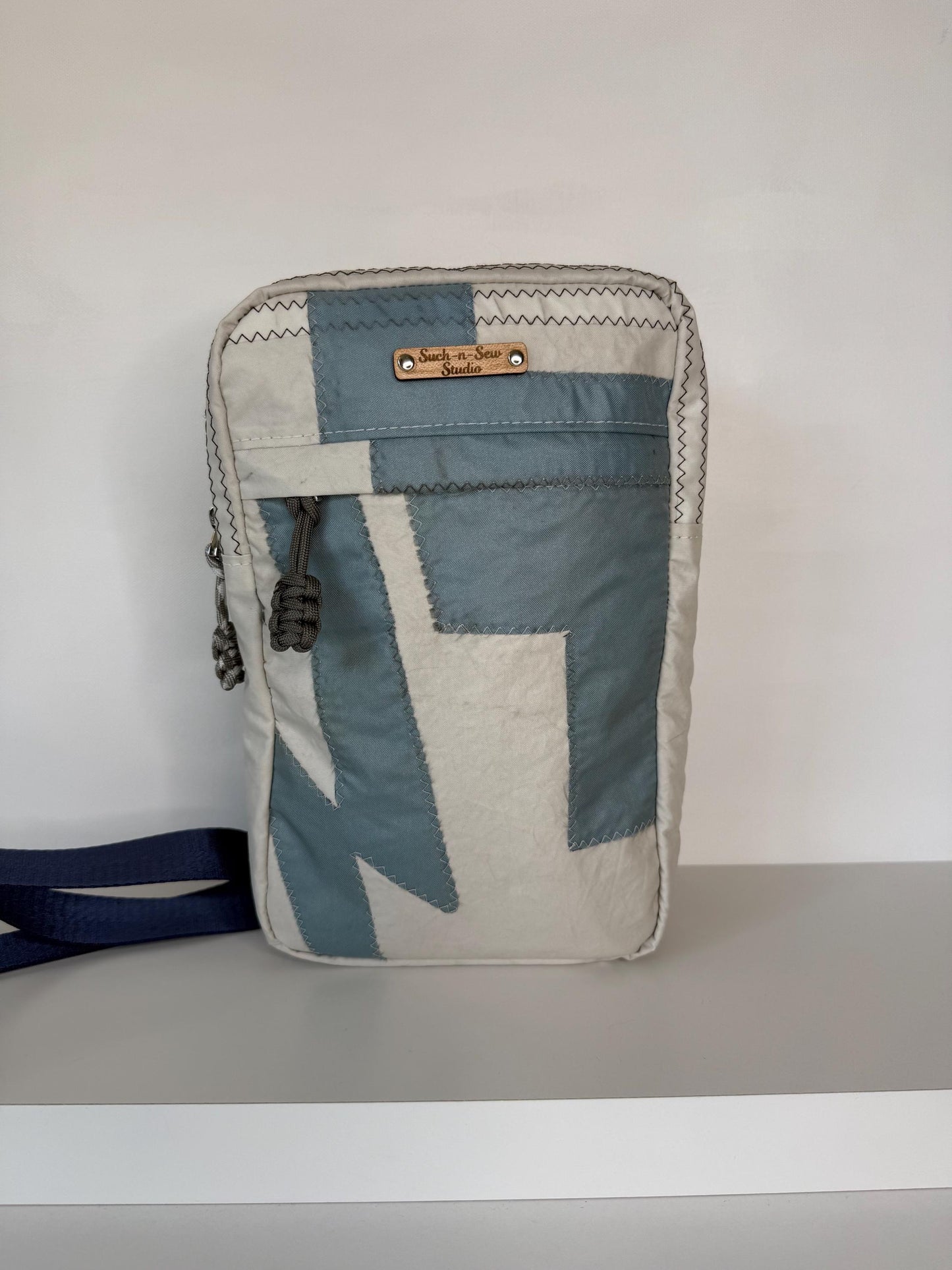 Upcycled Sailcloth Sandhill Sling Bag, Big and Boxy