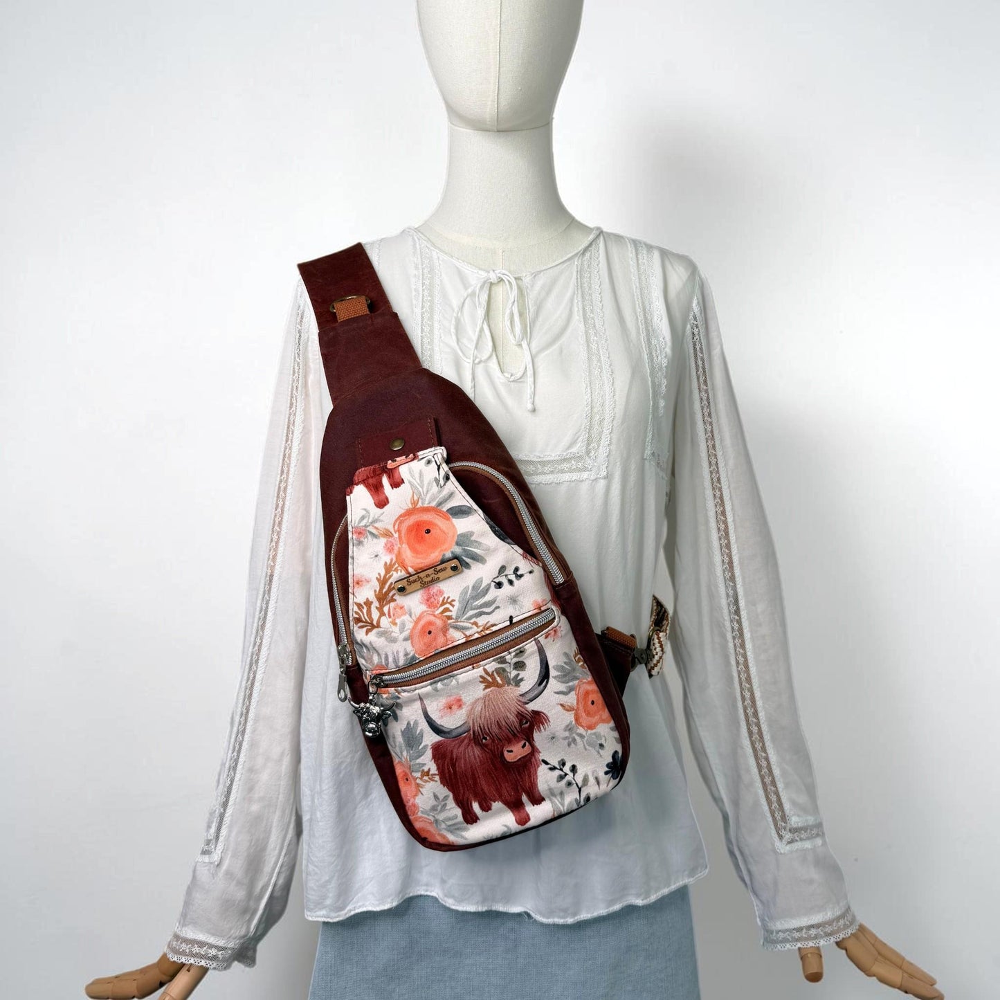 Highlander Cow Retro Sling Bag