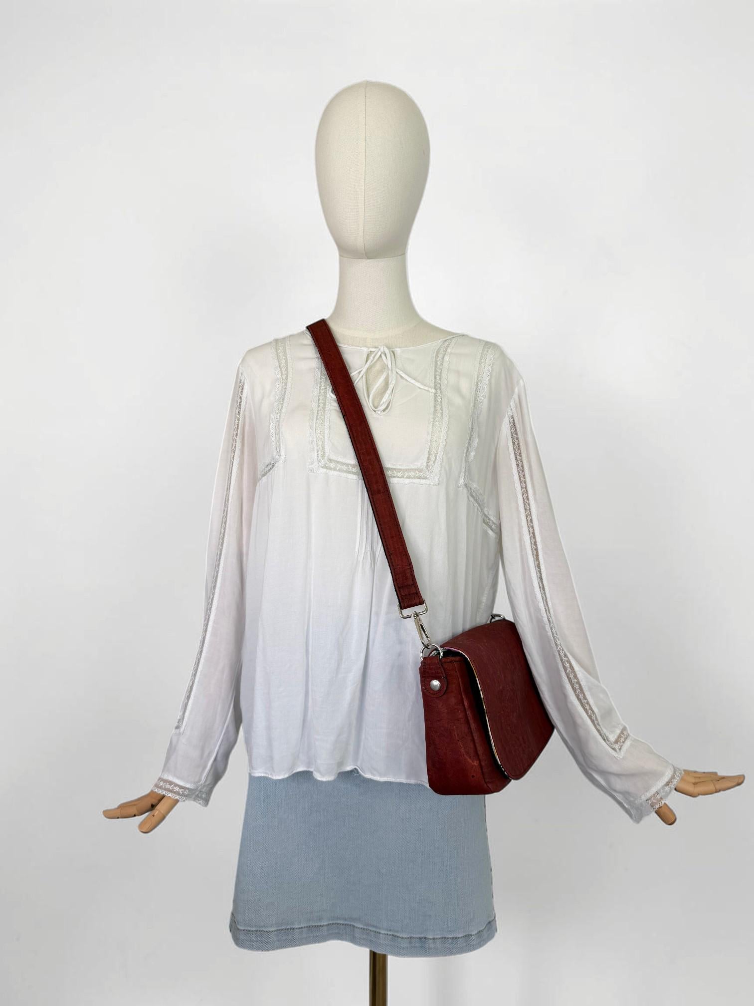 Cork Saddlebag Crossbody Purse