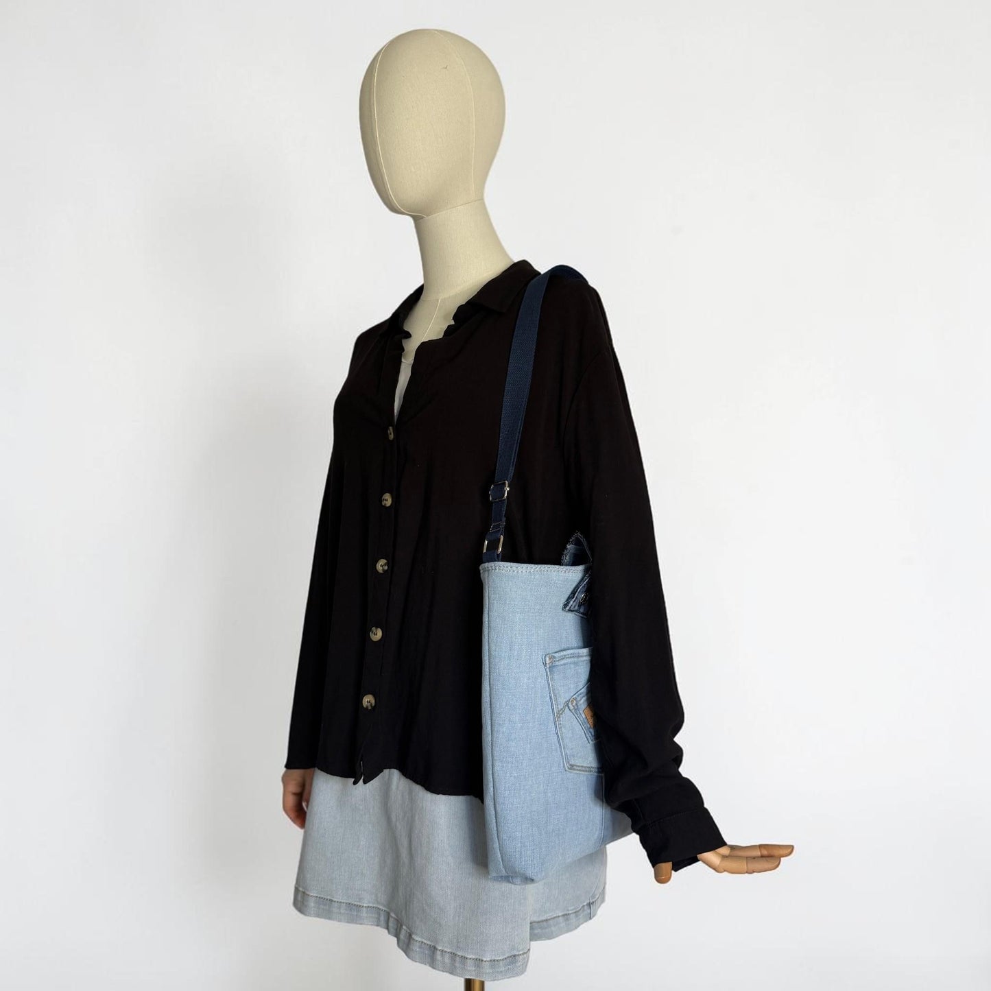 Upcycled Denim Tote Purse Bag