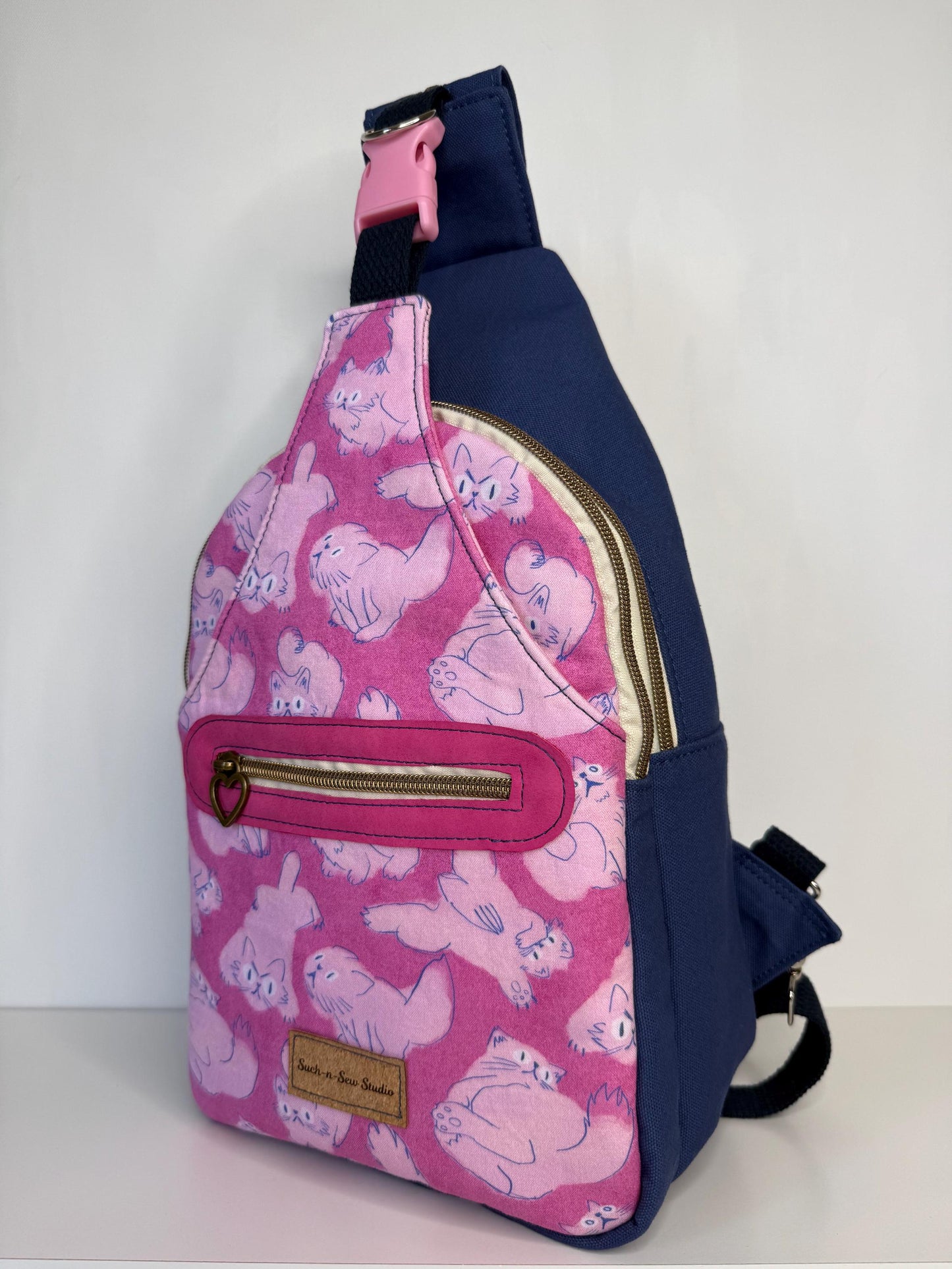 Cotton Candy Kitty Convertible Backpack Crossbody Sling