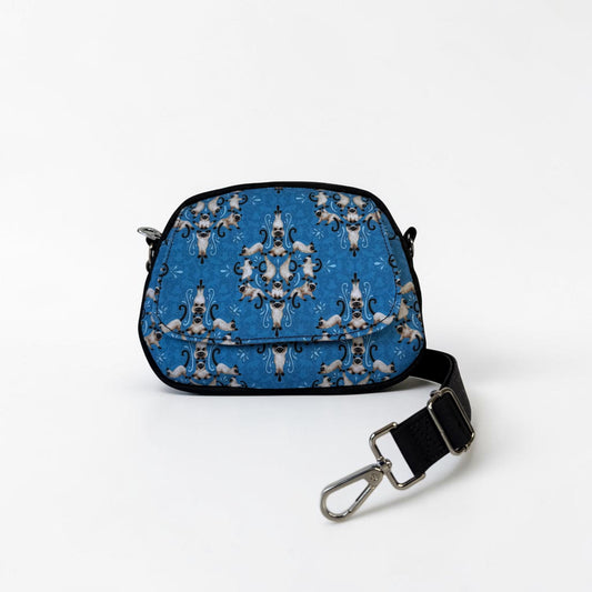 Siamese Cat Damask Itty Bitty Bowler Bag