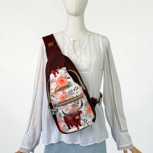 Highlander Cow Retro Sling Bag