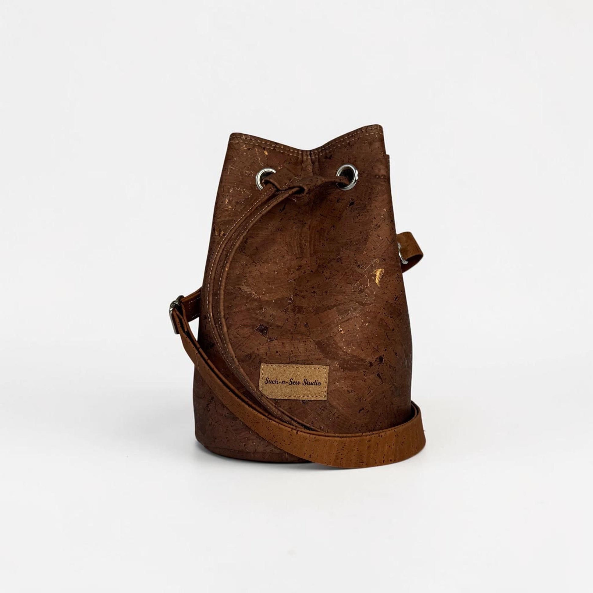 Cork Bucket Crossbody Bag Purse