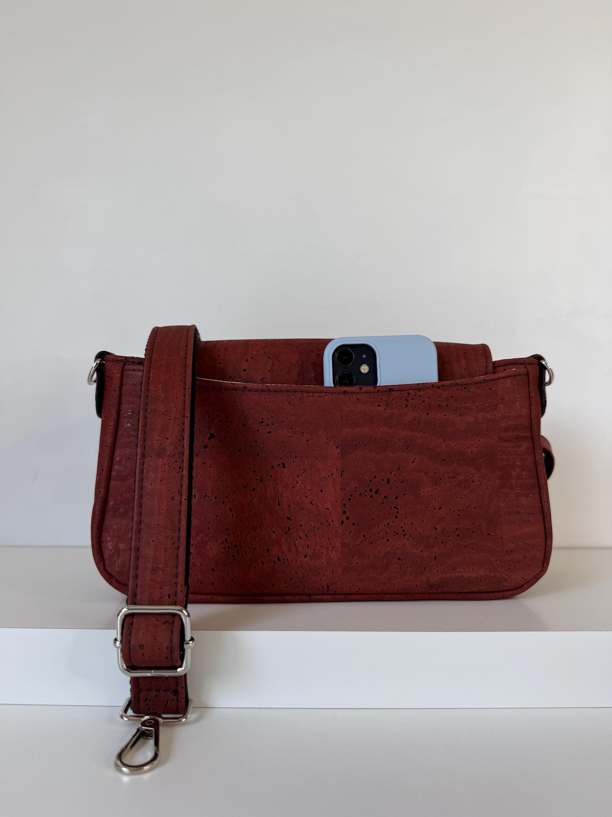 Cork Saddlebag Crossbody Purse