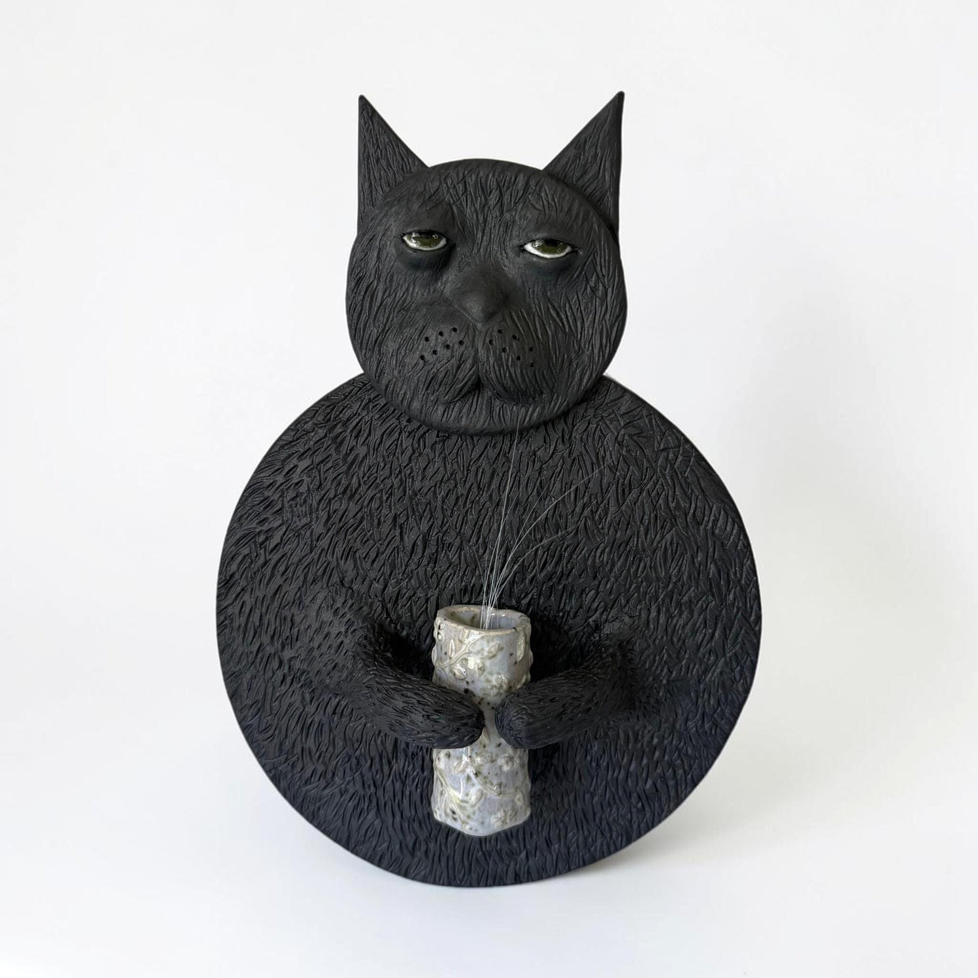 Ceramic Cat Whisker Holder Wall Art Piece
