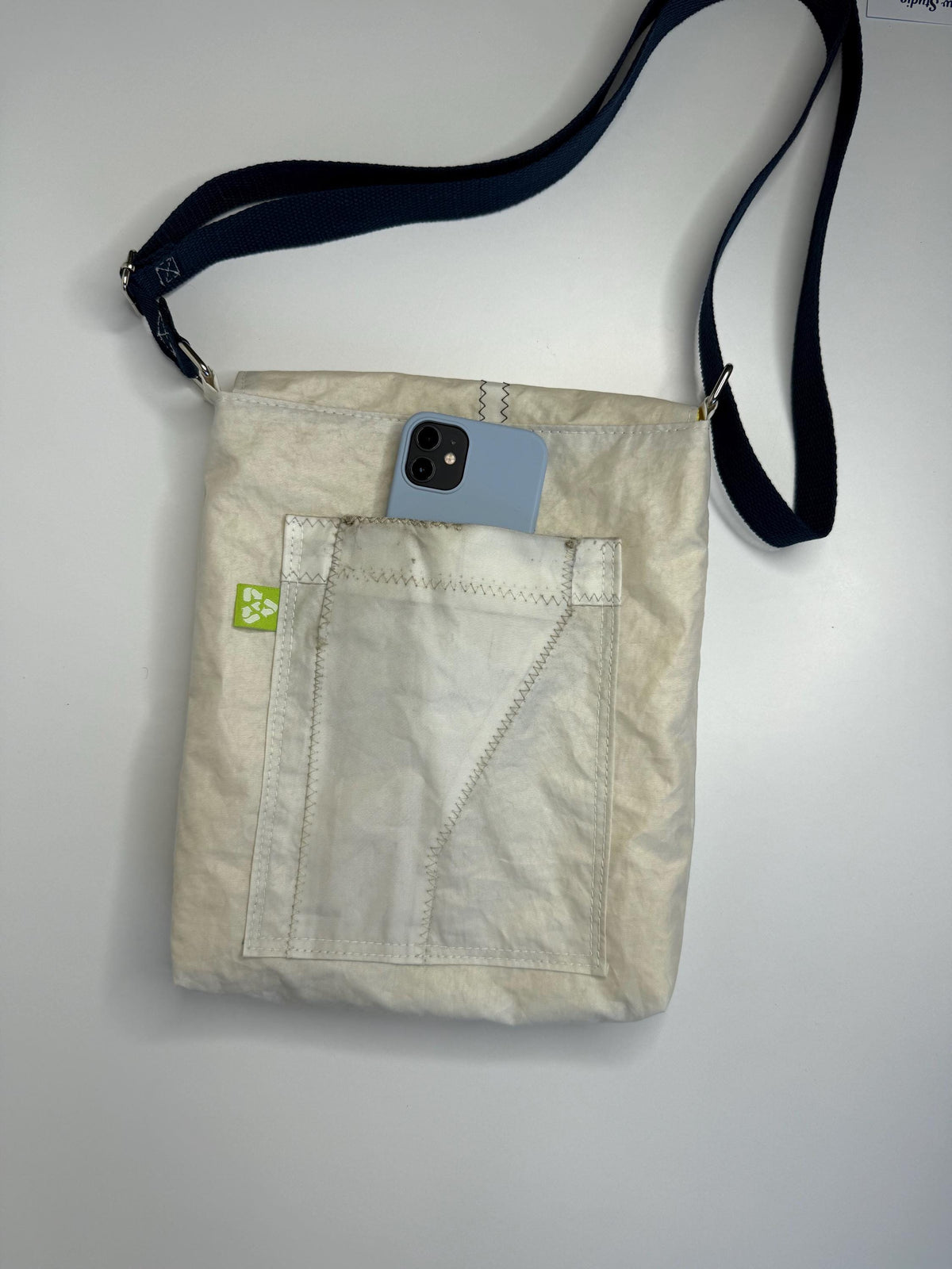 Upcycled Sail Messenger Bag With Anti-Theft Wallet