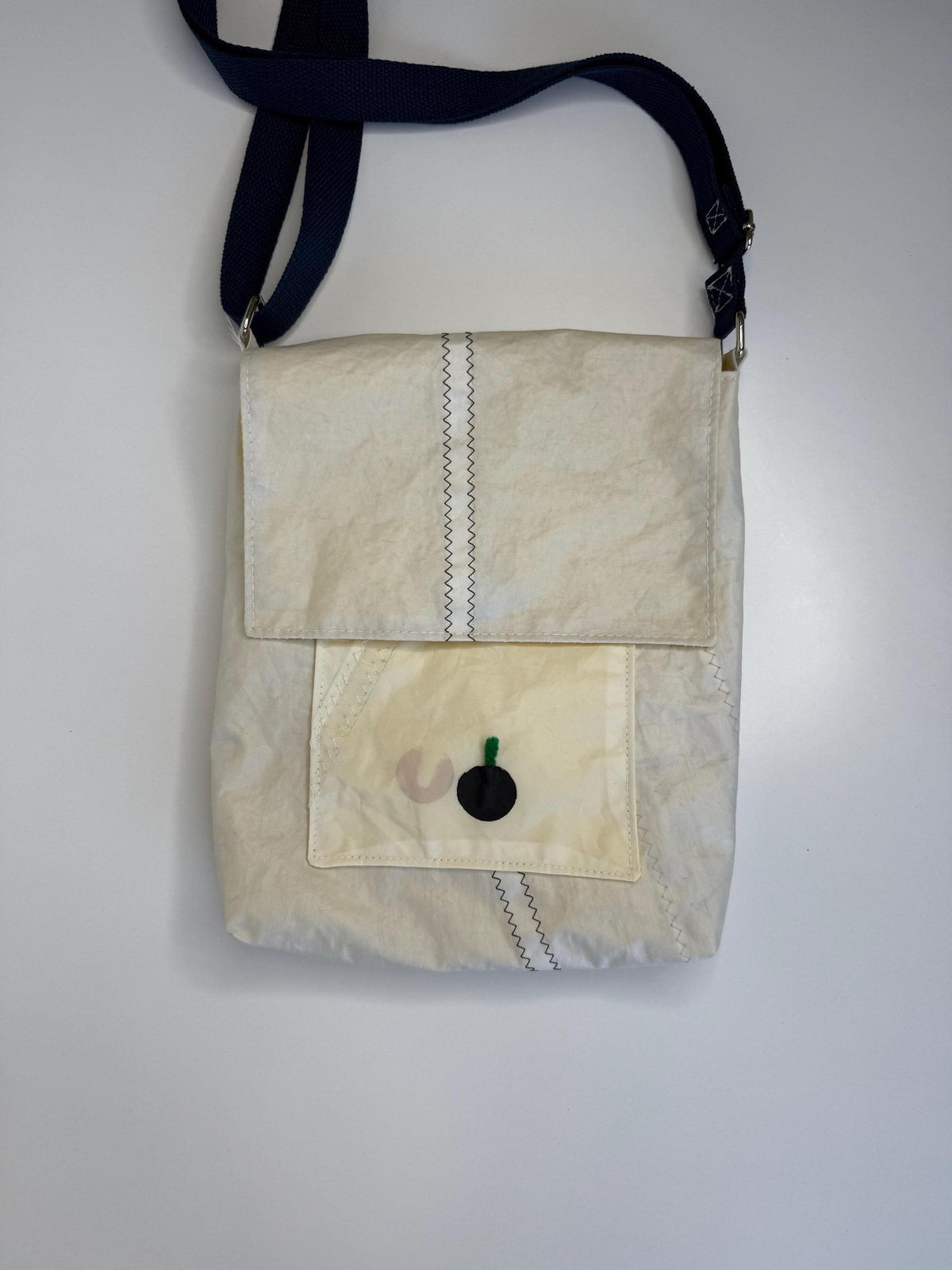Upcycled Sail Messenger Bag With Anti-Theft Wallet