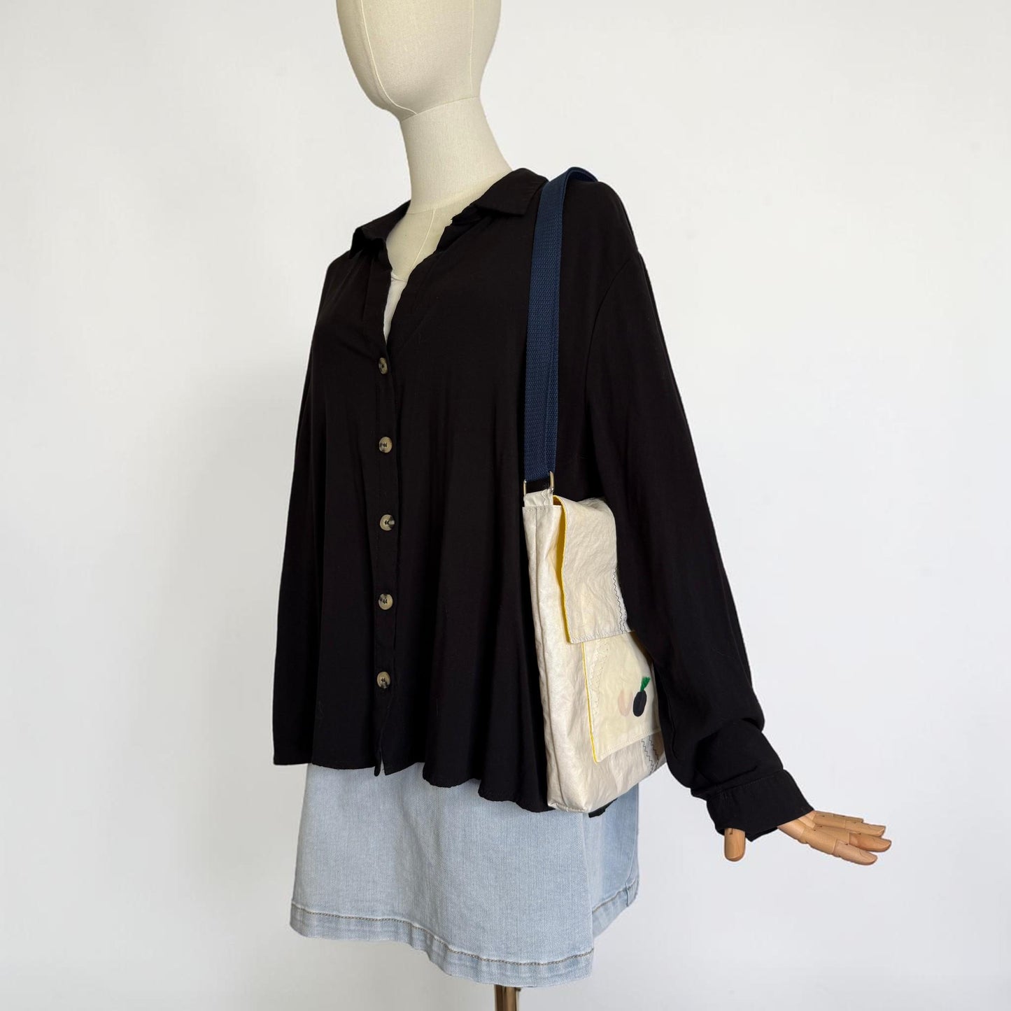 Upcycled Sail Messenger Bag Tote Purse