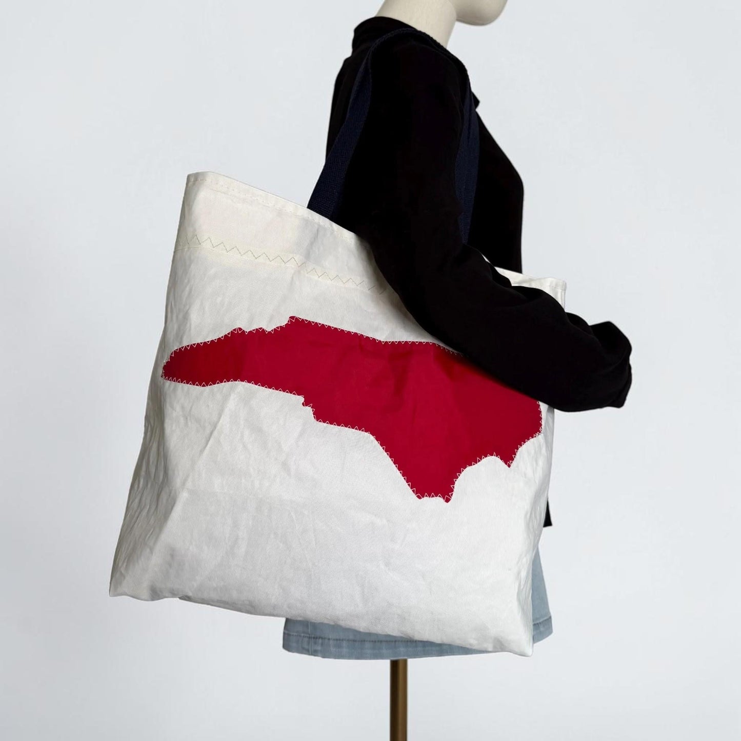 Upcycled Sail Tote with North Carolina