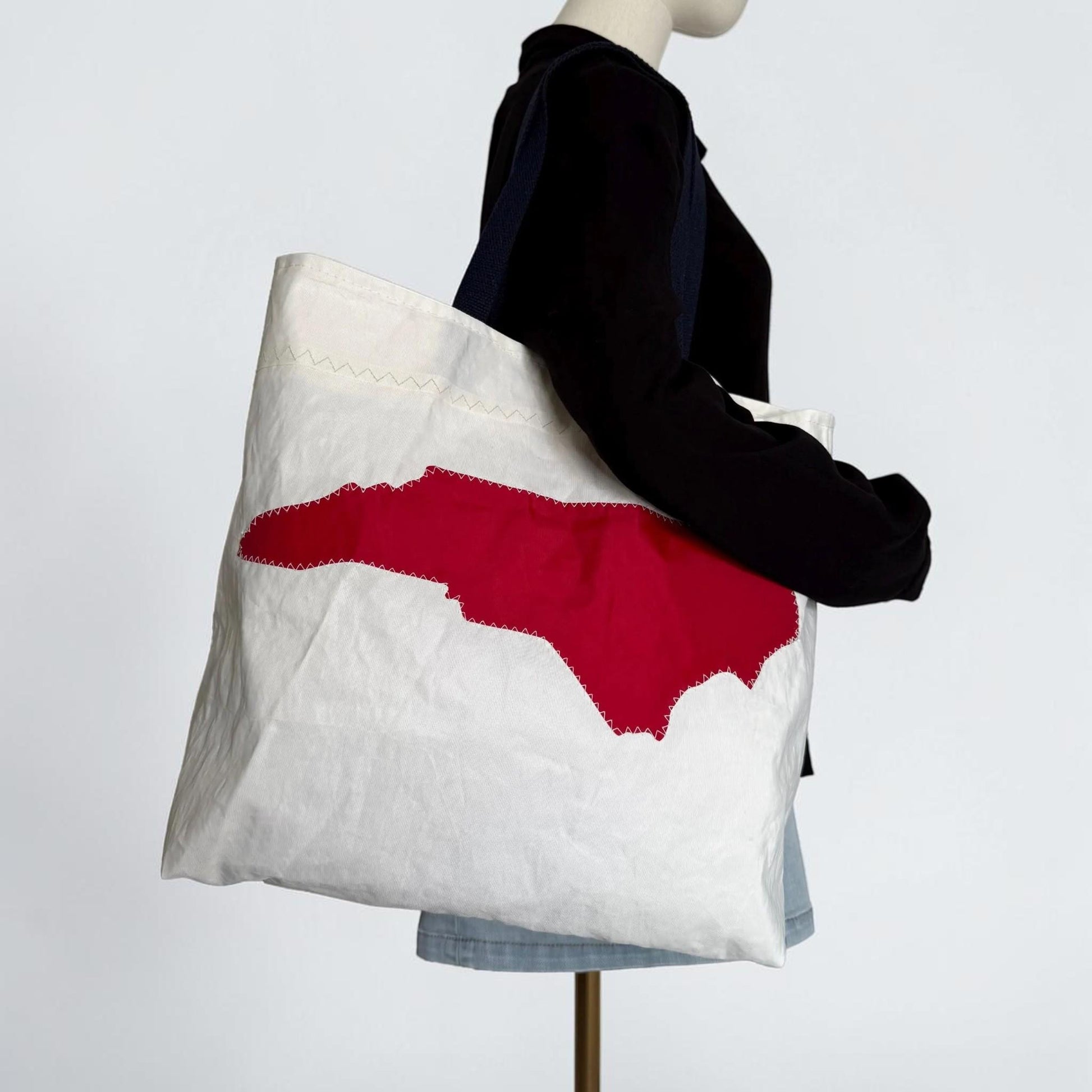 Upcycled Sail Tote with North Carolina