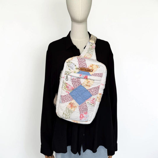 Upcycled Wedding Quilt Sling Bag