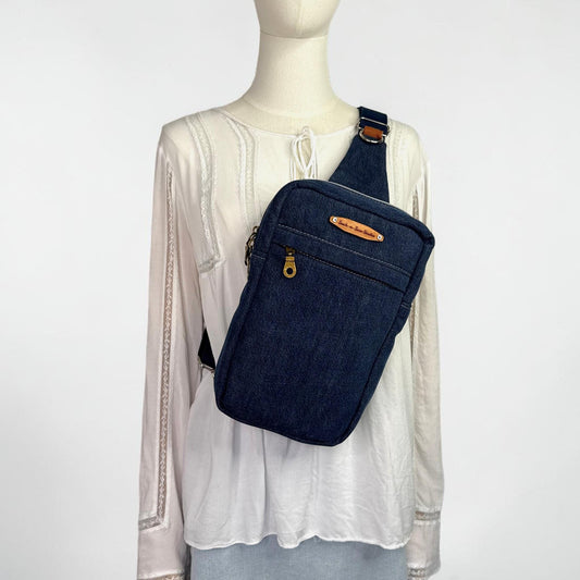 Upcycled Denim Sandhill Sling Bag