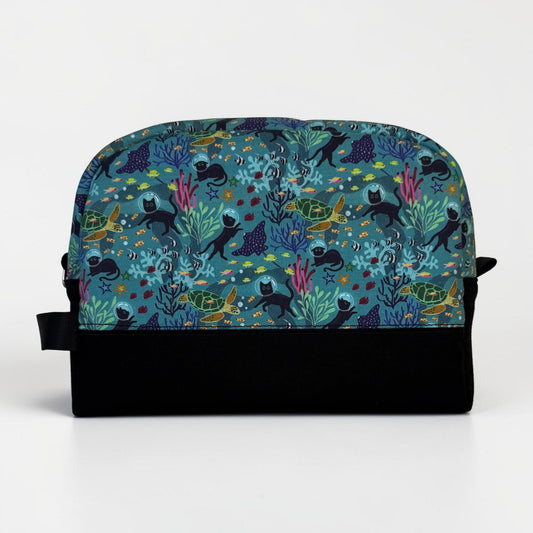 Scuba Diving Kitty Large Zipper Pouch
