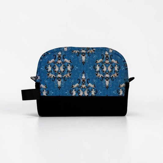 Damask Siamese Cats Small Zipper Pouch