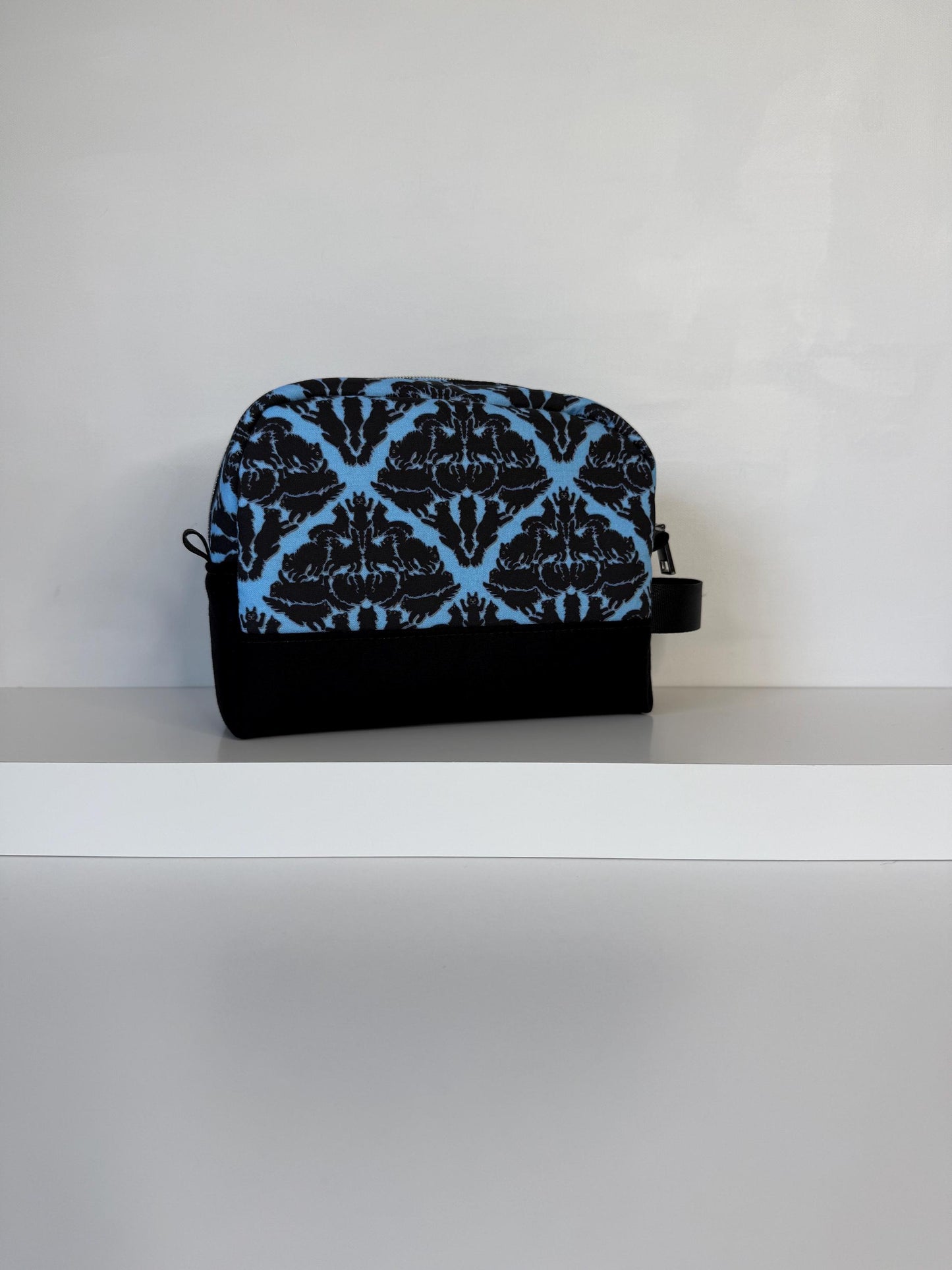 Black Cats Damask Small Zipper Pouch