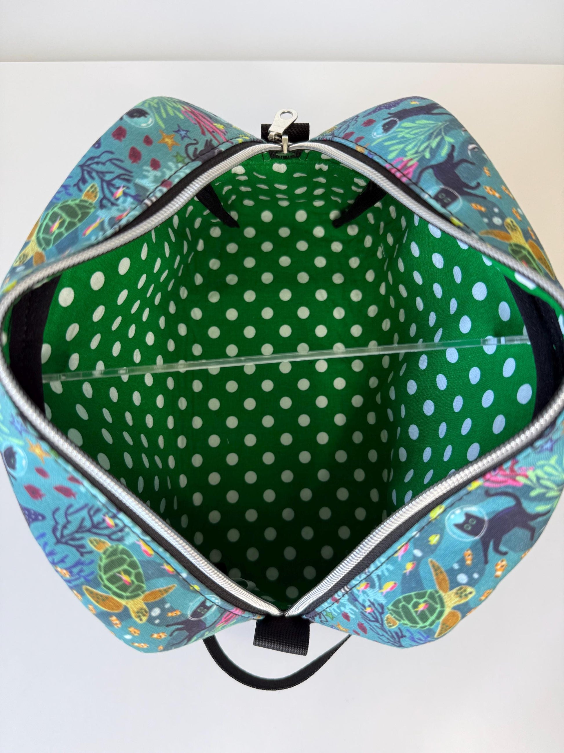 Scuba Diving Kitty Large Zipper Pouch