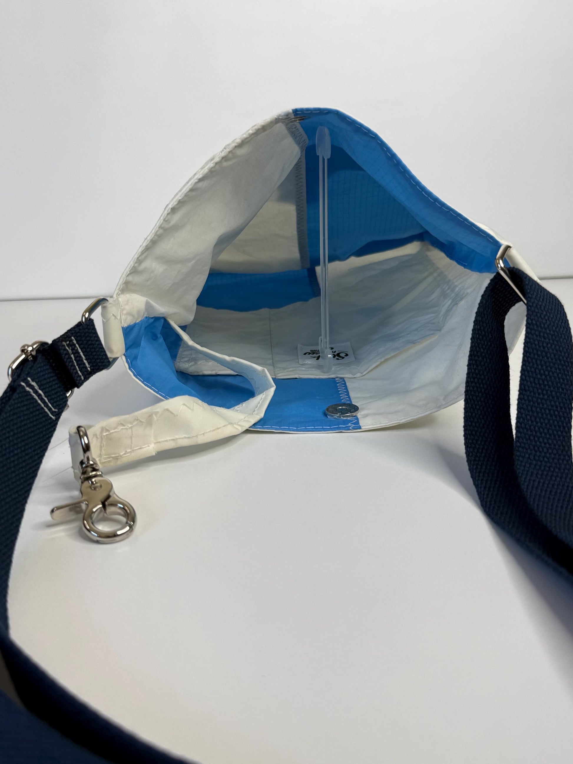 Upcycled Sail Turtle and Whale Tail Tote Purse Bag