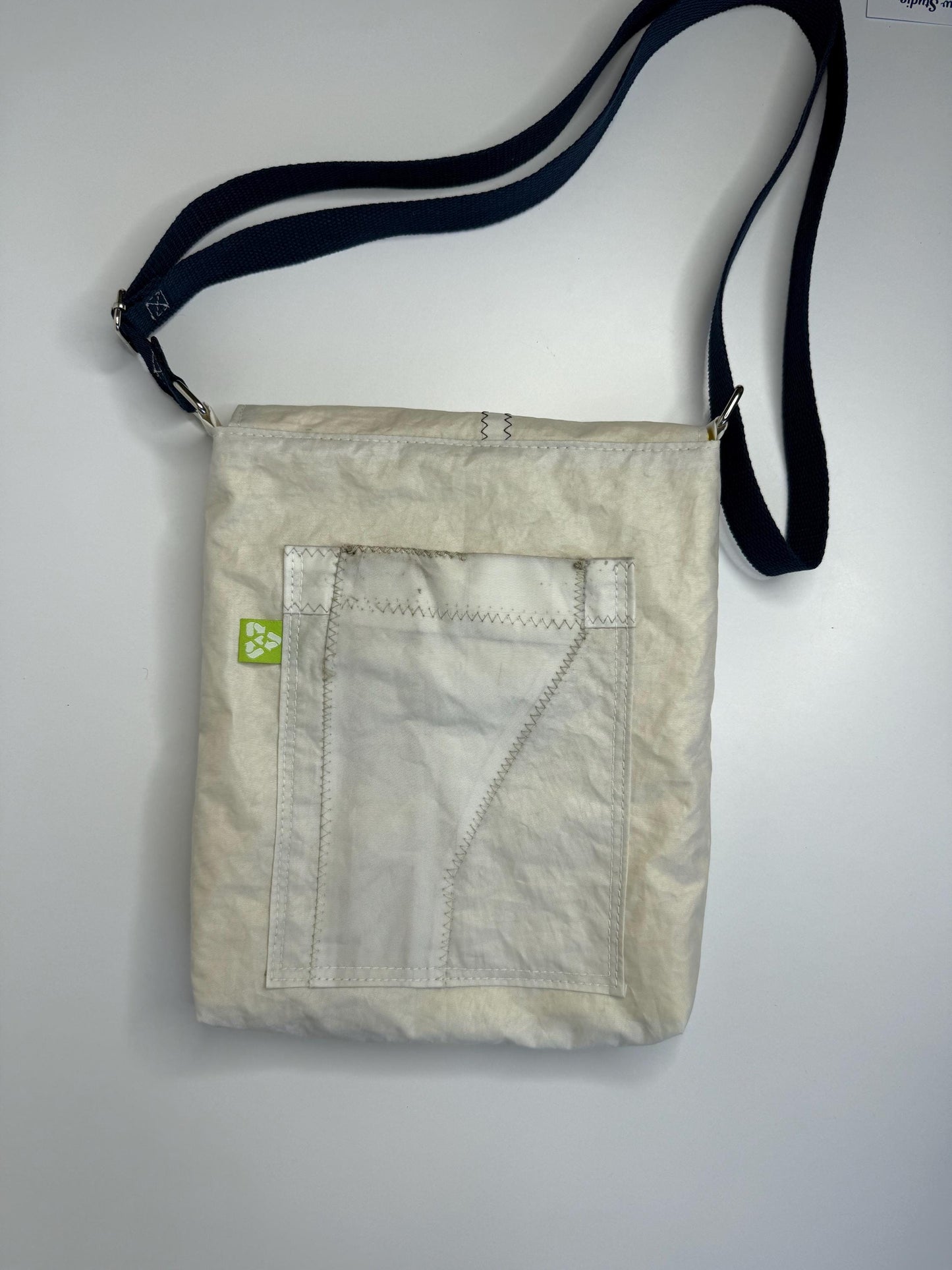 Upcycled Sail Messenger Bag Tote Purse