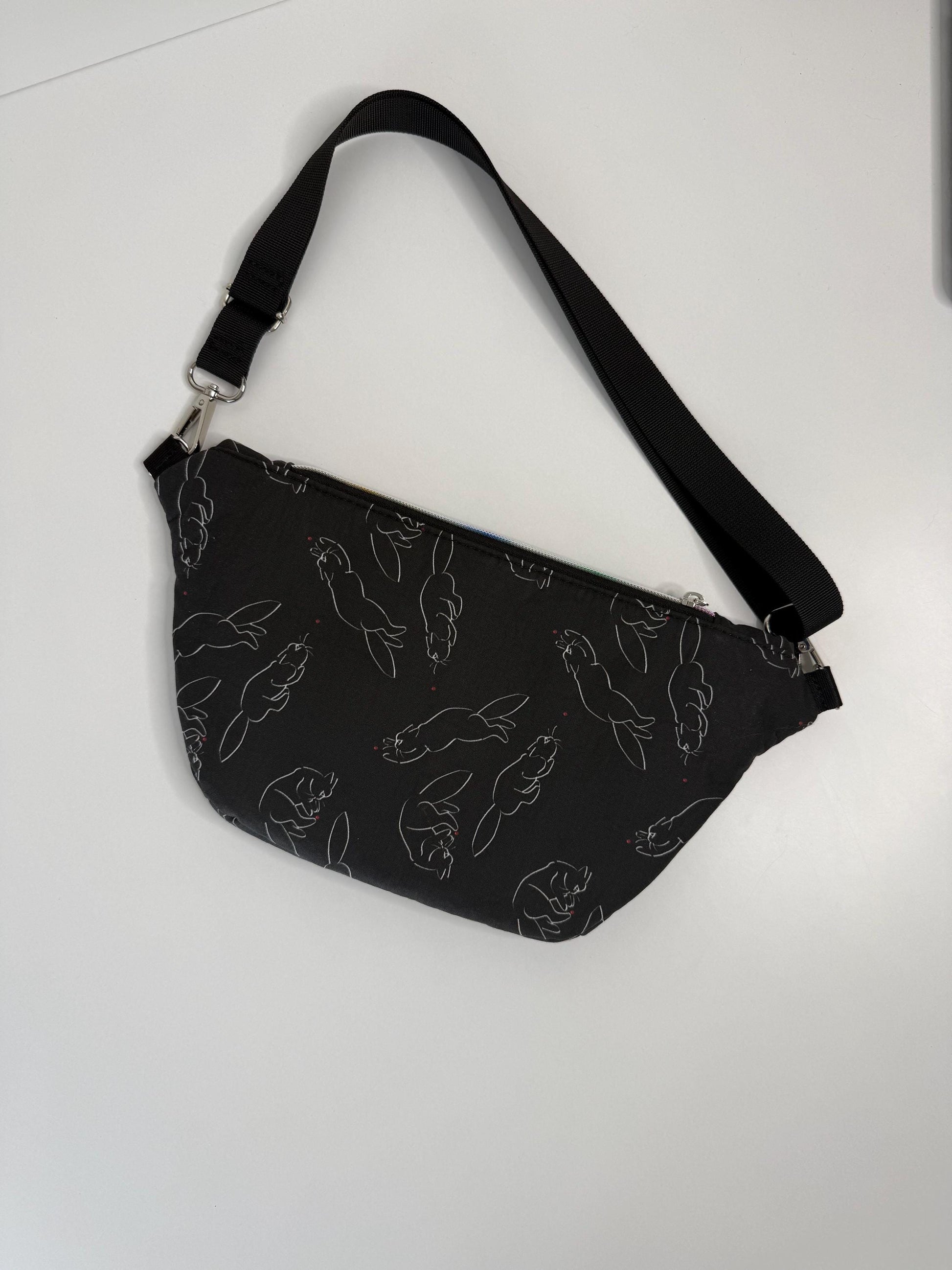 Cat Chasing a Red Dot Sling Bag Belt Bag