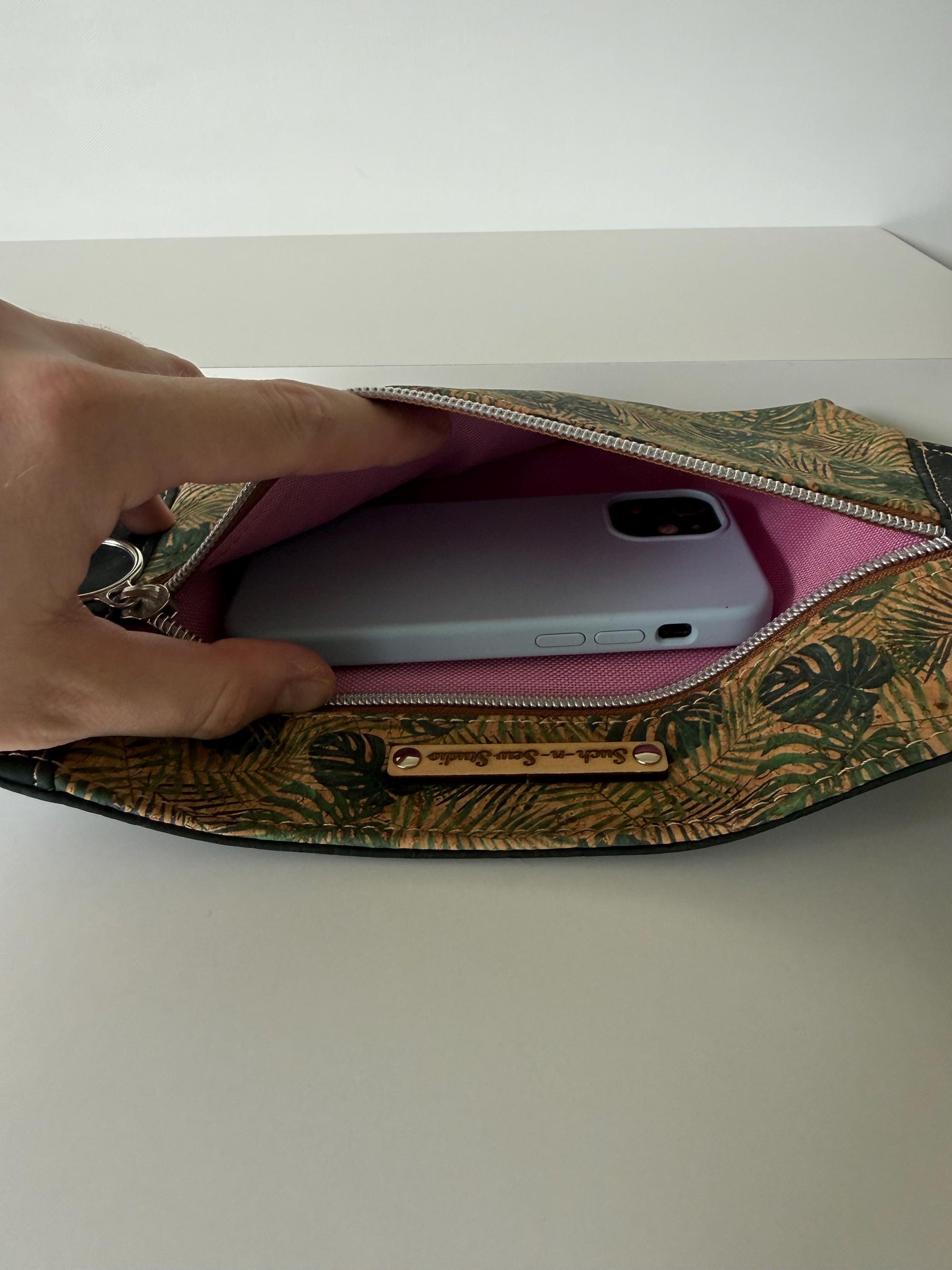 Monstera Cork Sling Bag Belt Bag