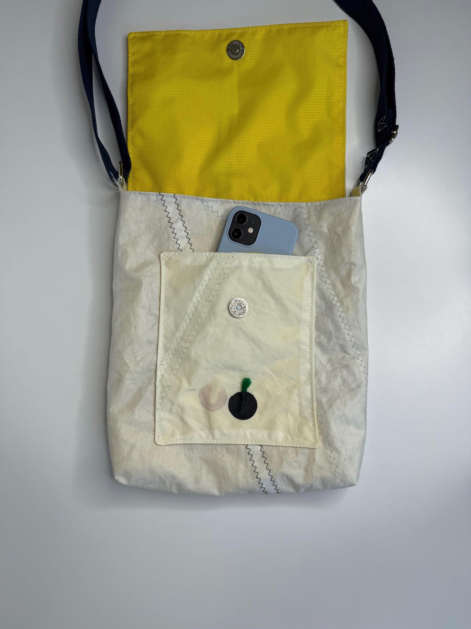 Upcycled Sail Messenger Bag Tote Purse
