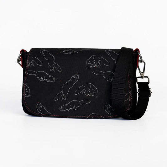Laser Kitty with Cork Saddlebag Crossbody Bag Purse