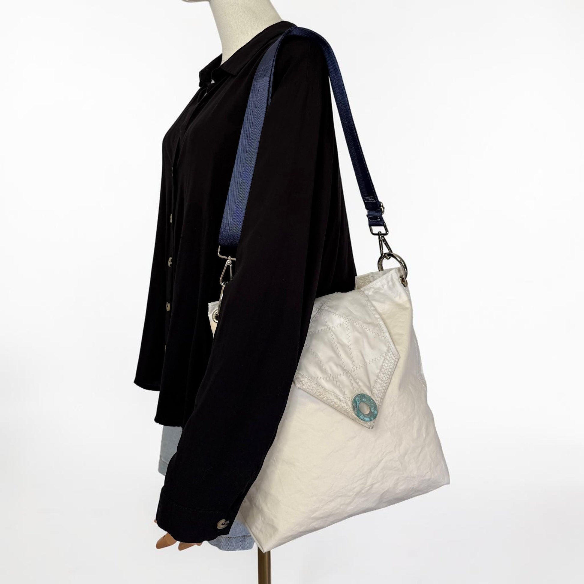 Upcycled Sail Messenger Bag Tote Purse