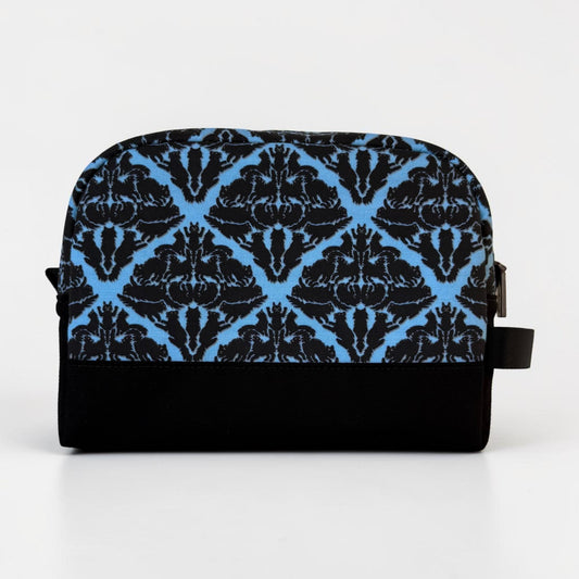 Damask Black Cats Large Zipper Pouch