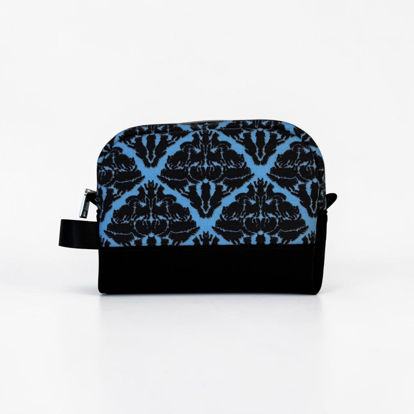 Black Cats Damask Small Zipper Pouch