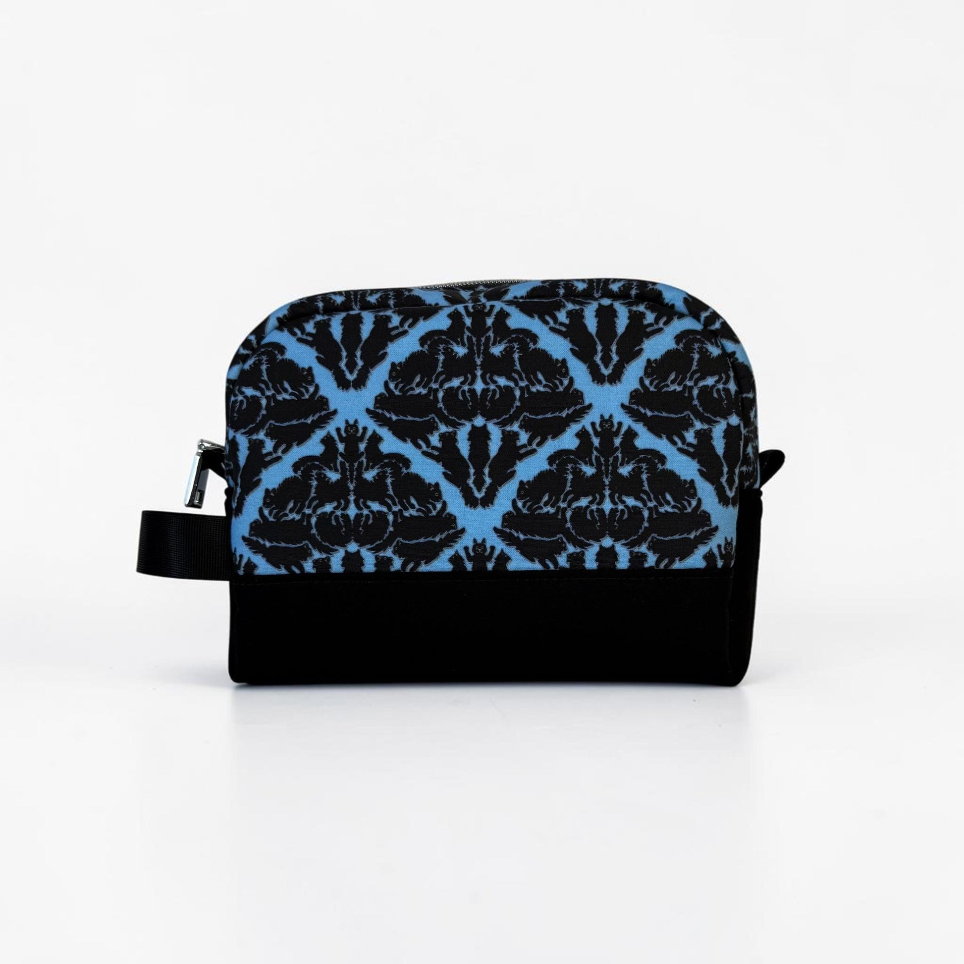 Black Cats Damask Small Zipper Pouch