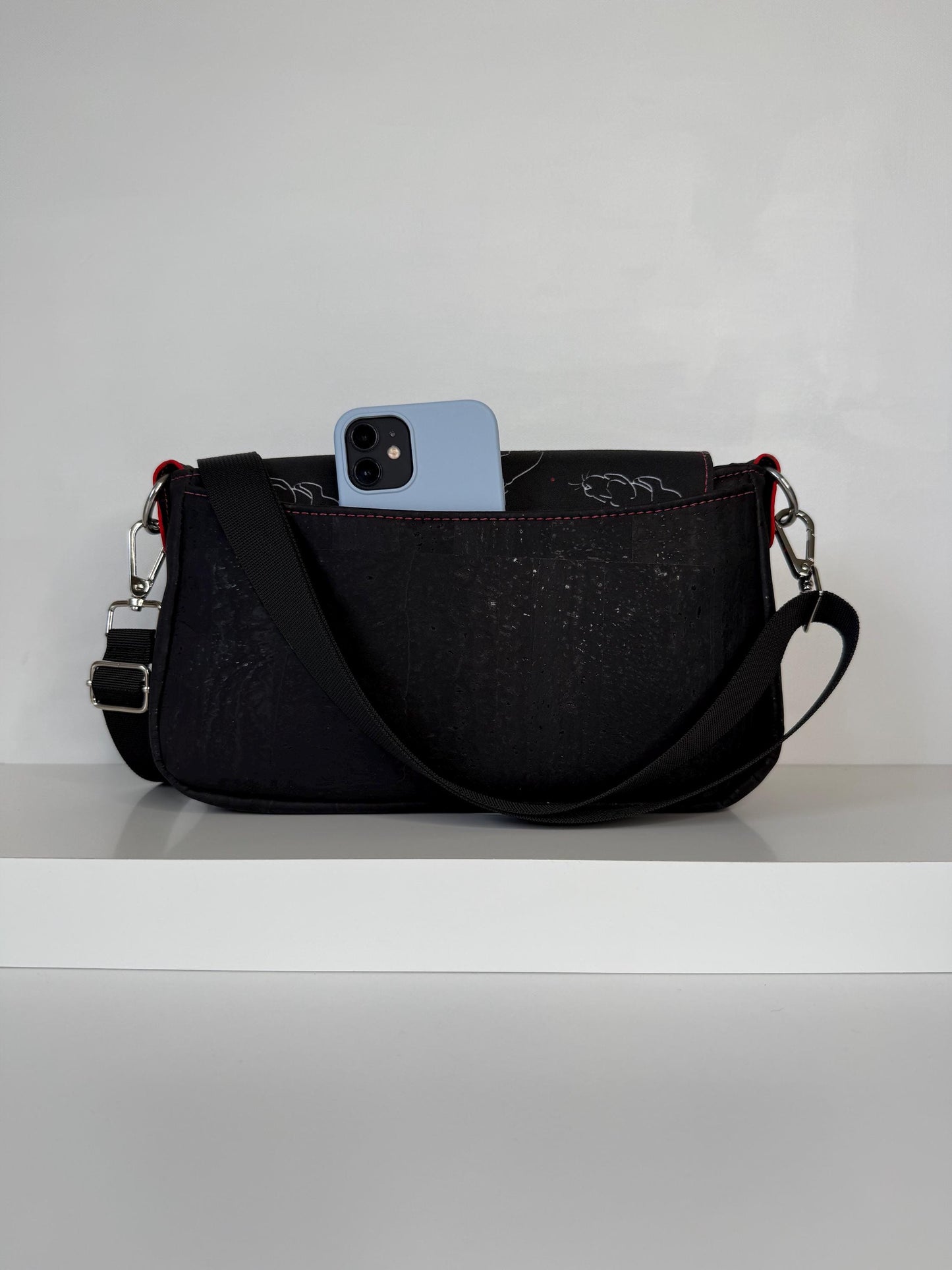 Laser Kitty Saddlebag Crossbody Bag Purse
