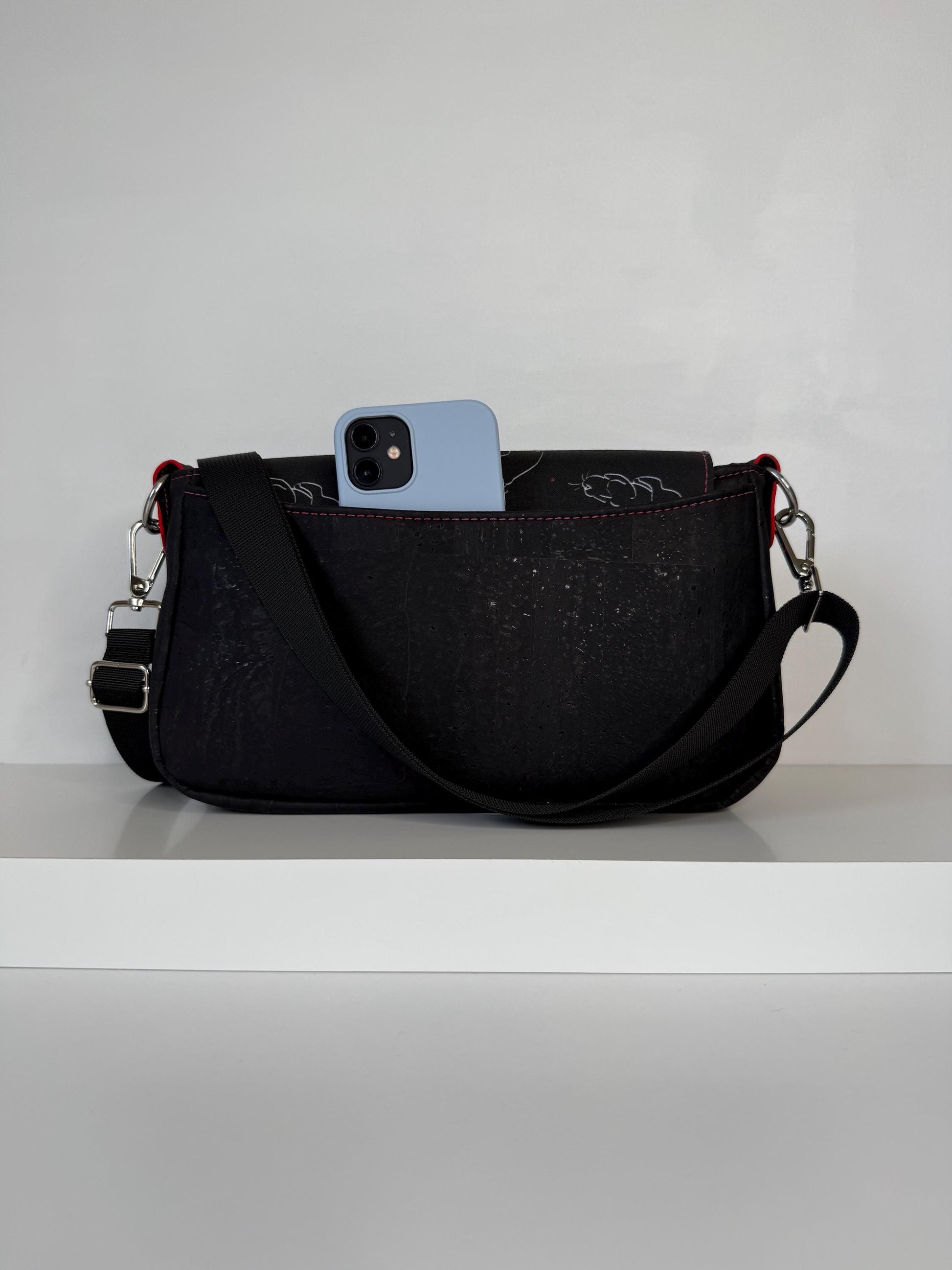 Laser Kitty Saddlebag Crossbody Bag Purse