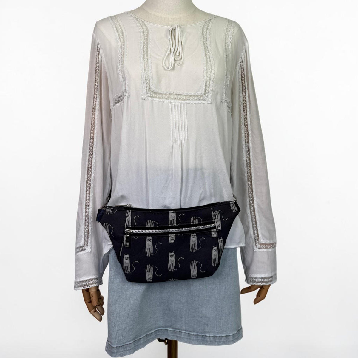 Grouchy Cat Fanny Pack Sling Bag