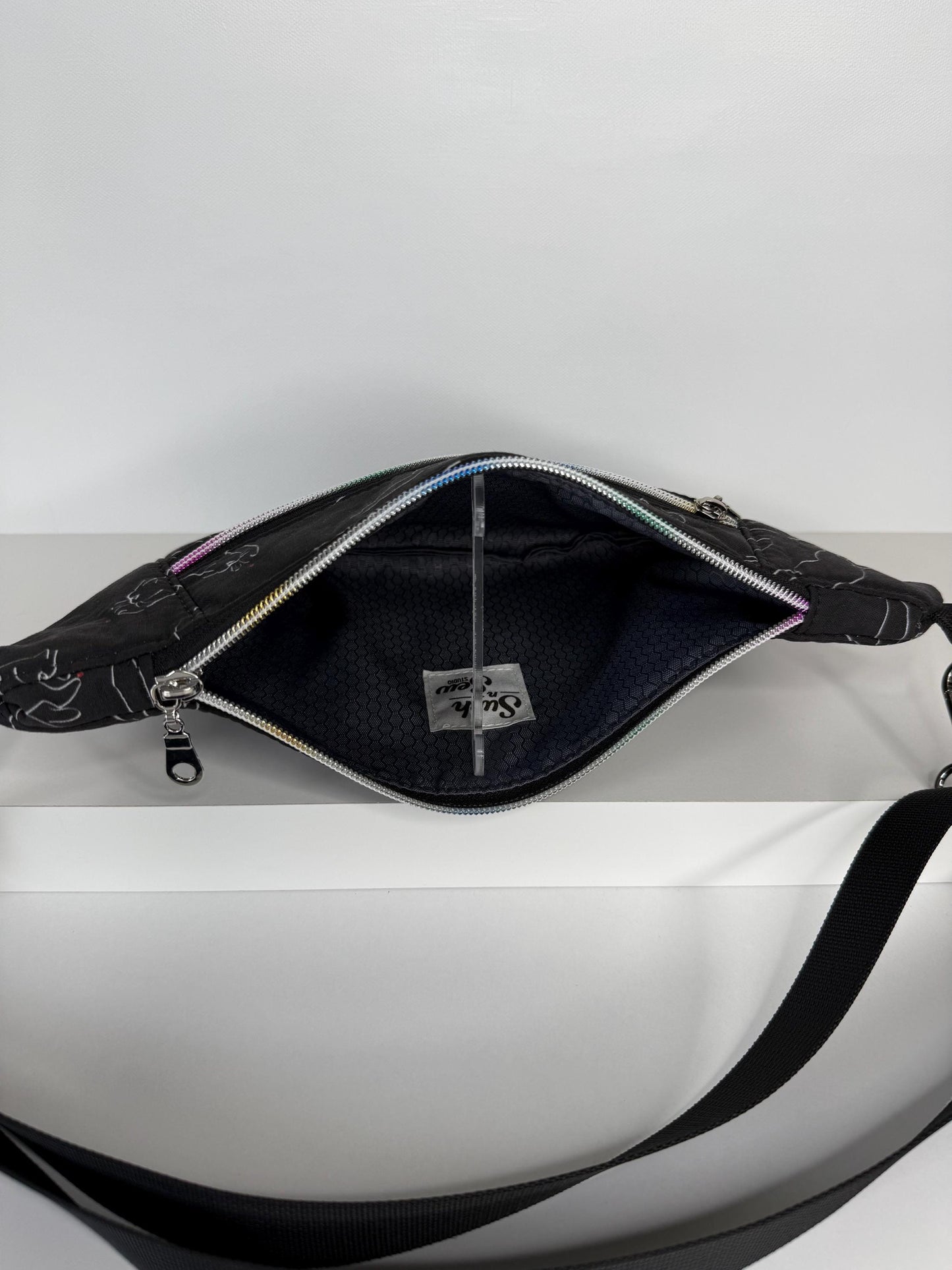 Cat Chasing a Red Dot Sling Bag Belt Bag