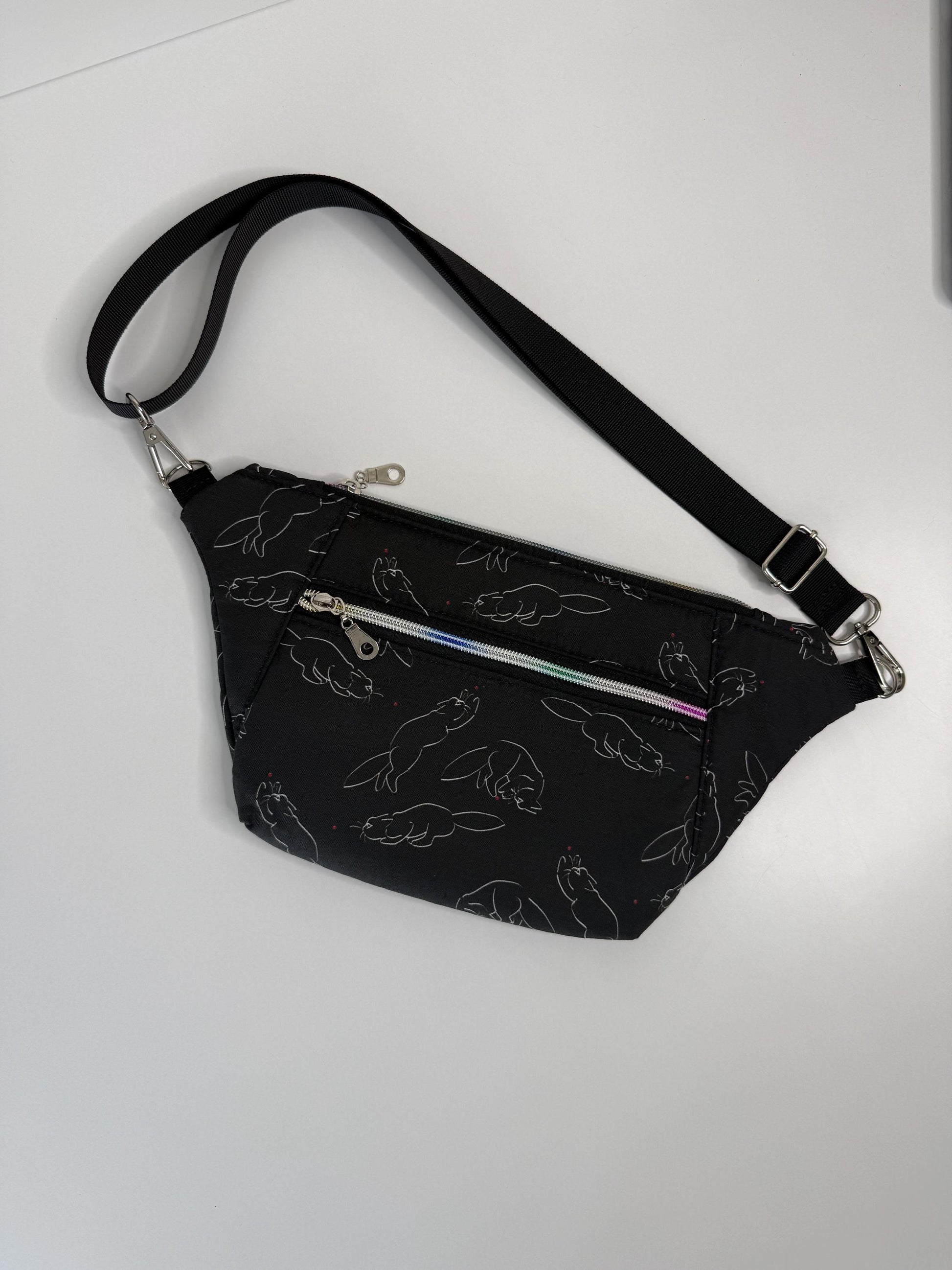 Cat Chasing a Red Dot Sling Bag Belt Bag