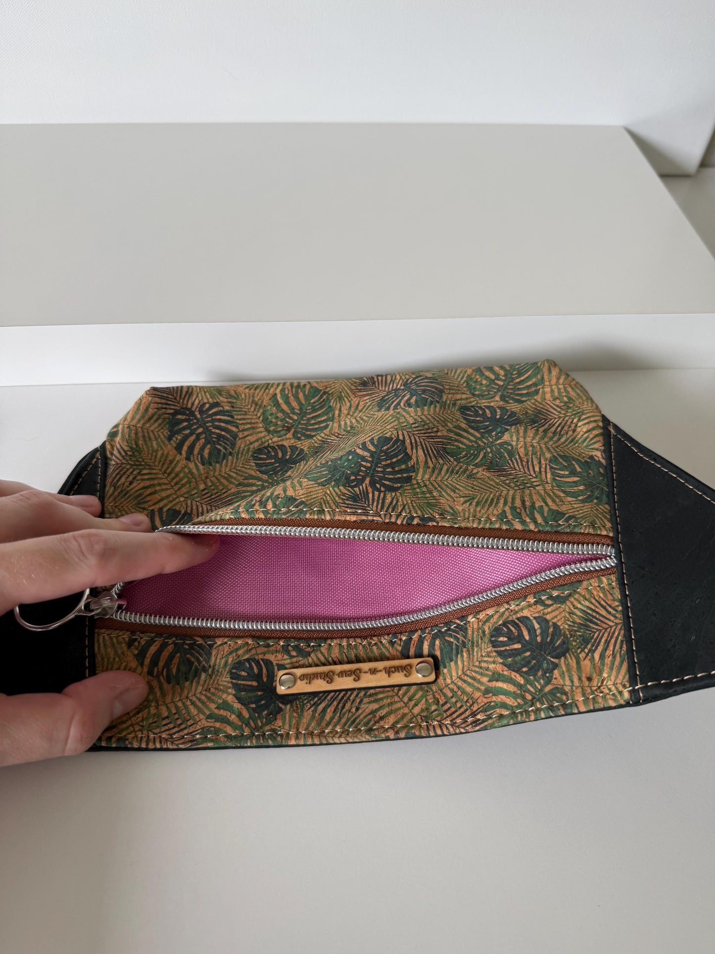 Monstera Cork Sling Bag Belt Bag
