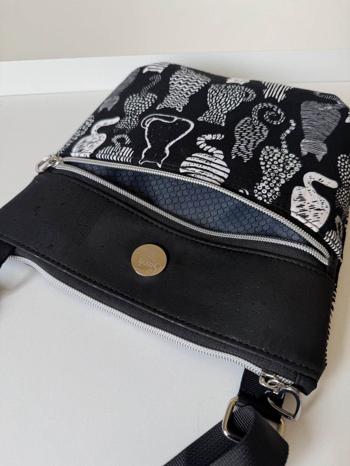 Illustrated Cats Crossbody Bag