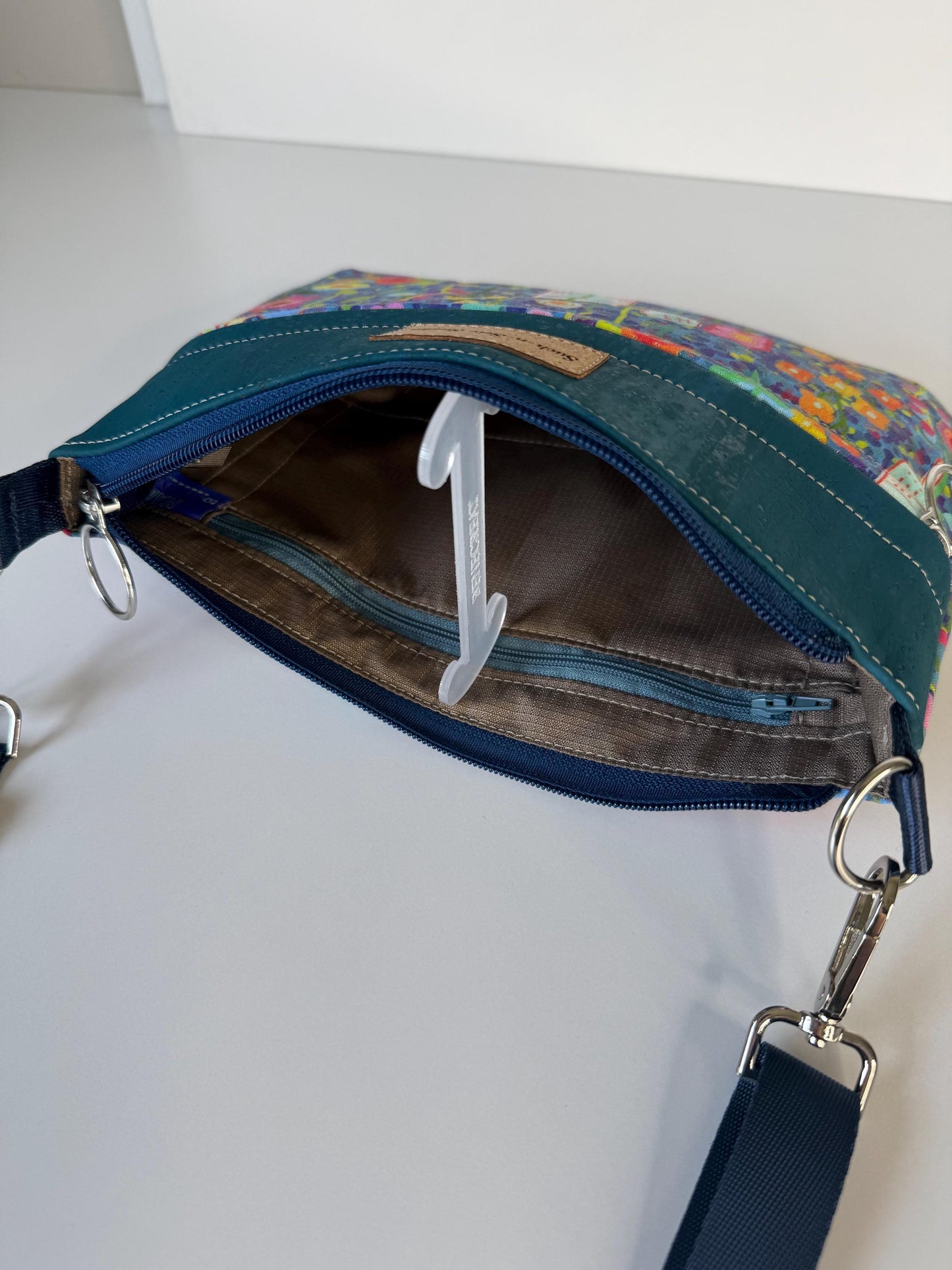 Bashful Cat in a Flower Field Crossbody