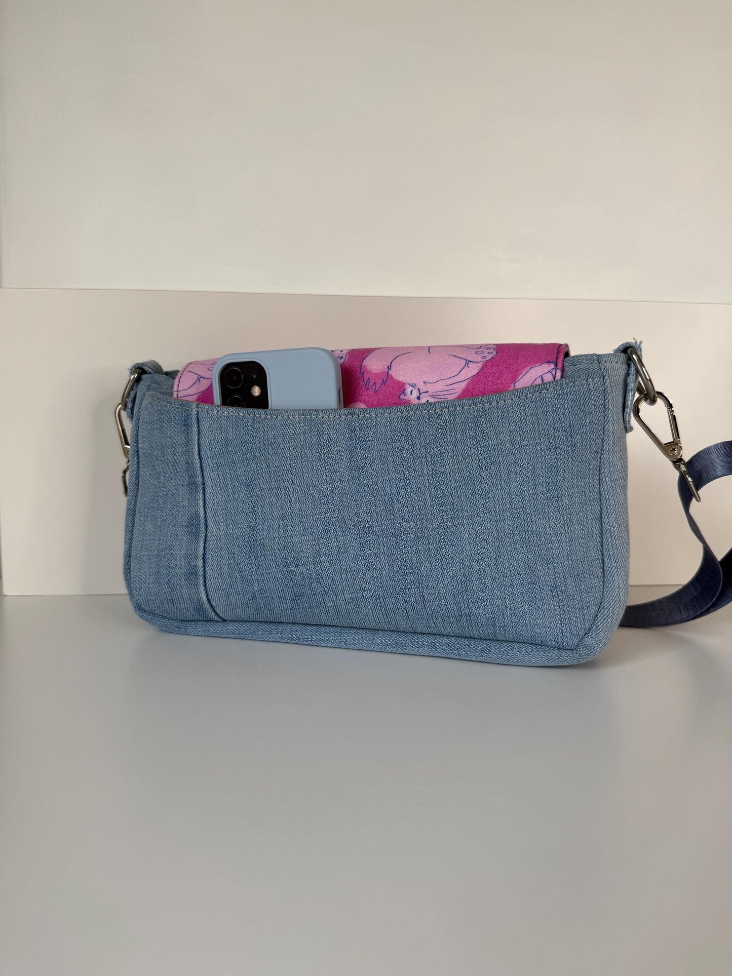 Frisky Kitty Saddlebag Crossbody Bag Purse