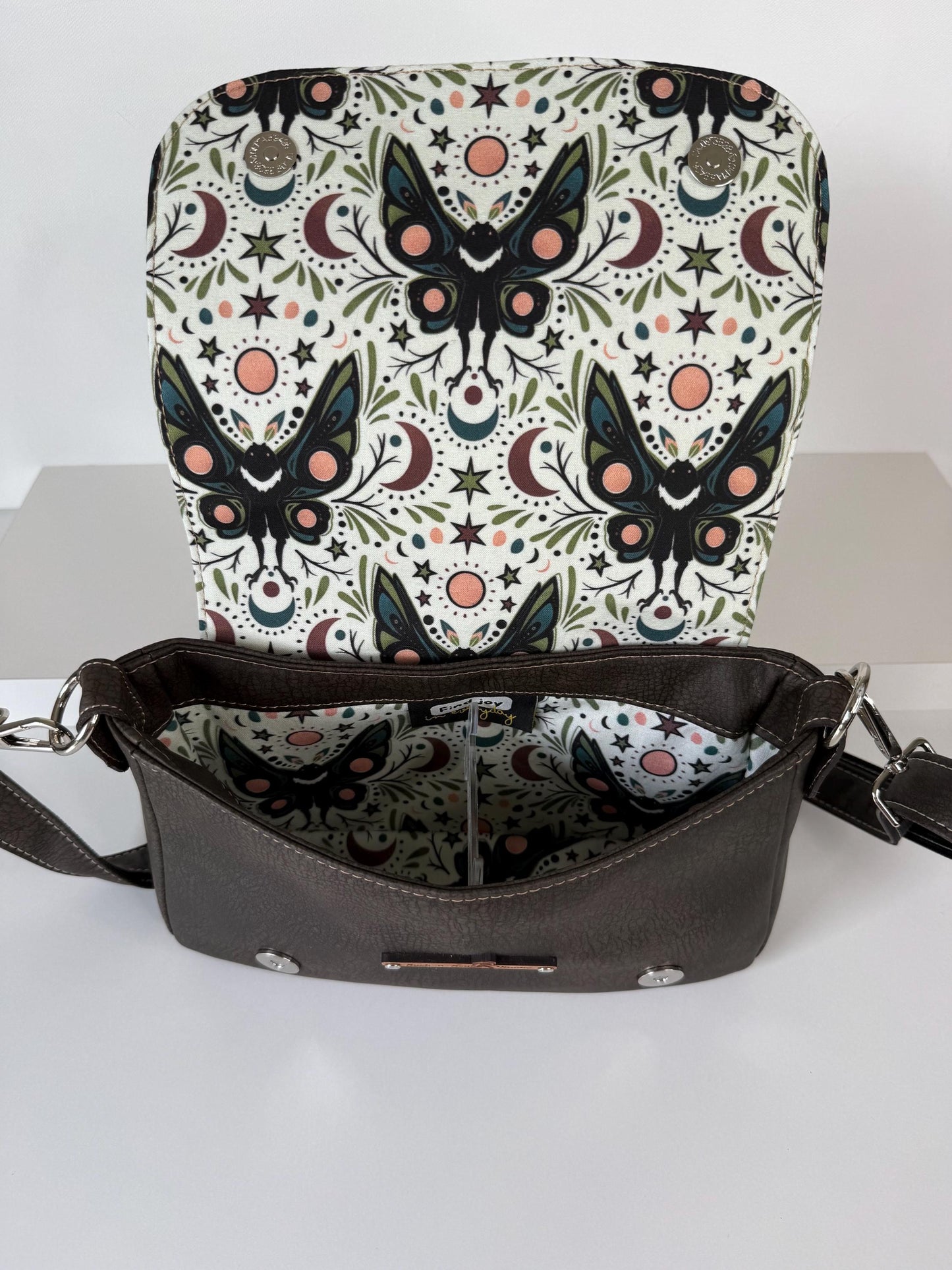 Mothman Folk Damask Saddlebag Crossbody