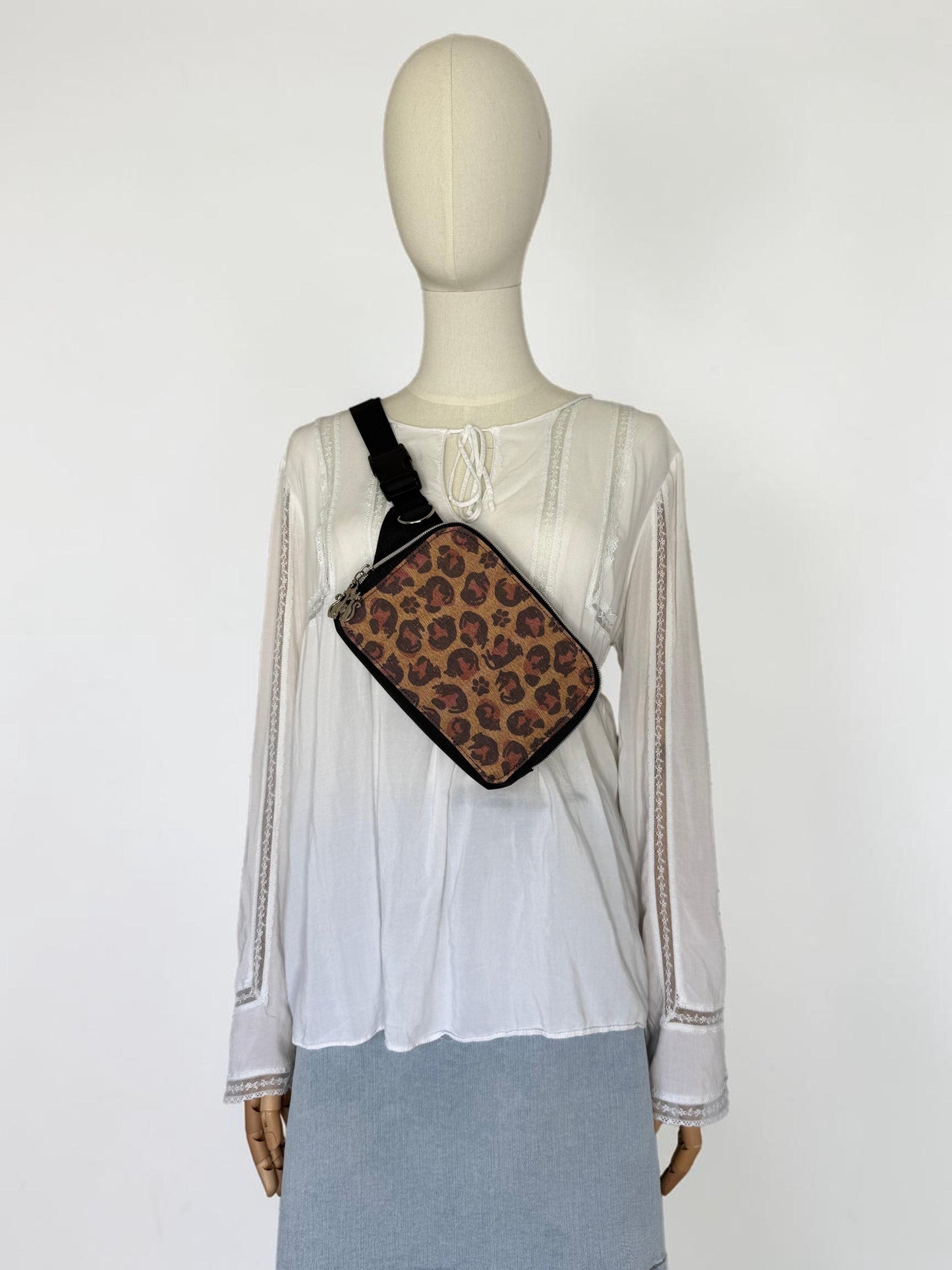 Lazy Leopard Sling Bag Waist Fanny Pack