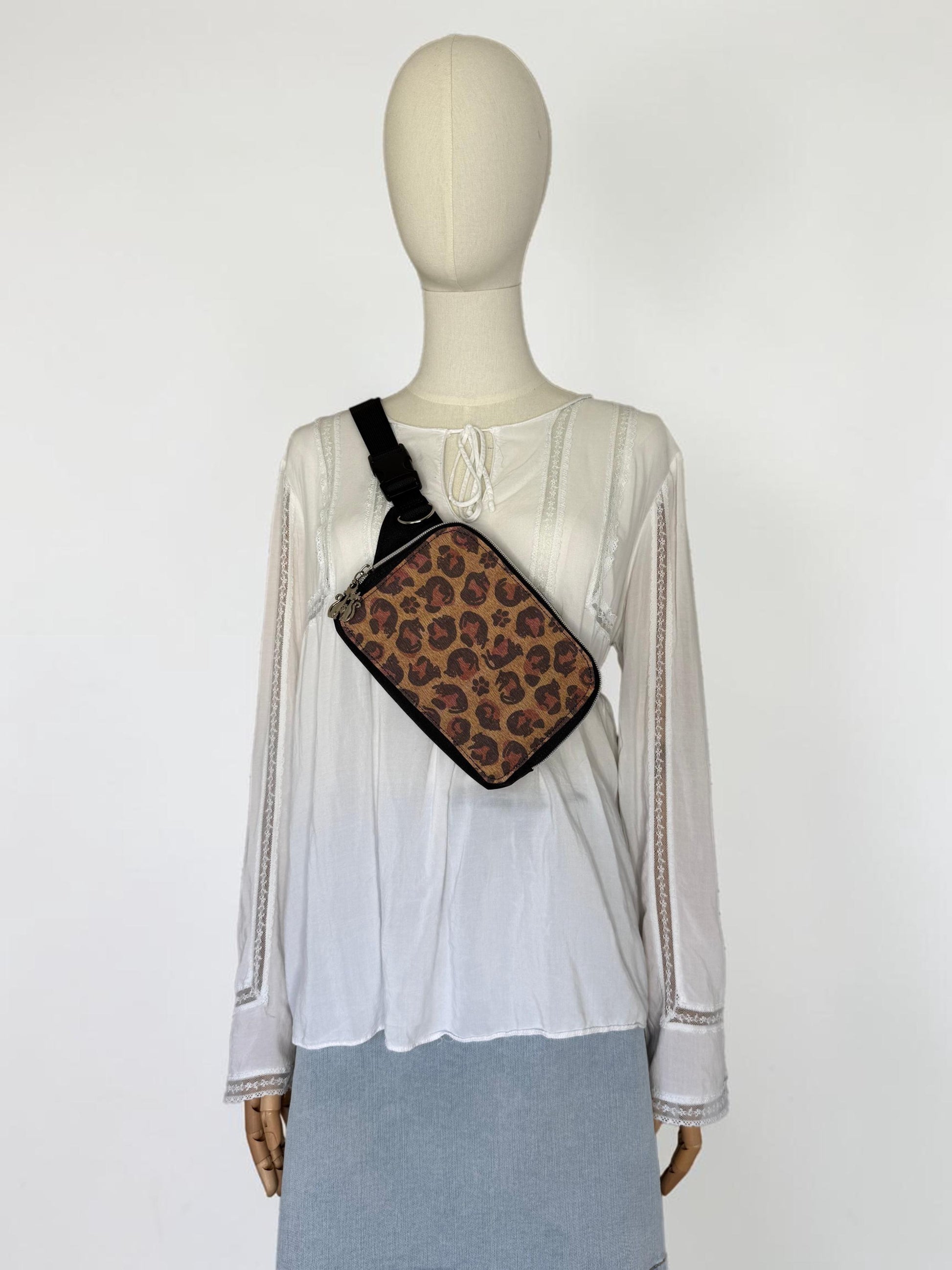 Lazy Leopard Sling Bag Waist Fanny Pack