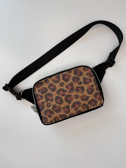 Lazy Leopard Sling Bag Waist Fanny Pack