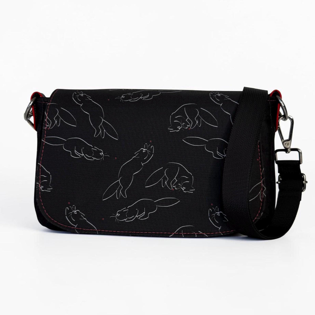 Laser Kitty with Cork Saddlebag Crossbody Bag Purse