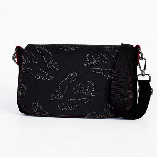 Laser Kitty with Cork Saddlebag Crossbody Bag Purse